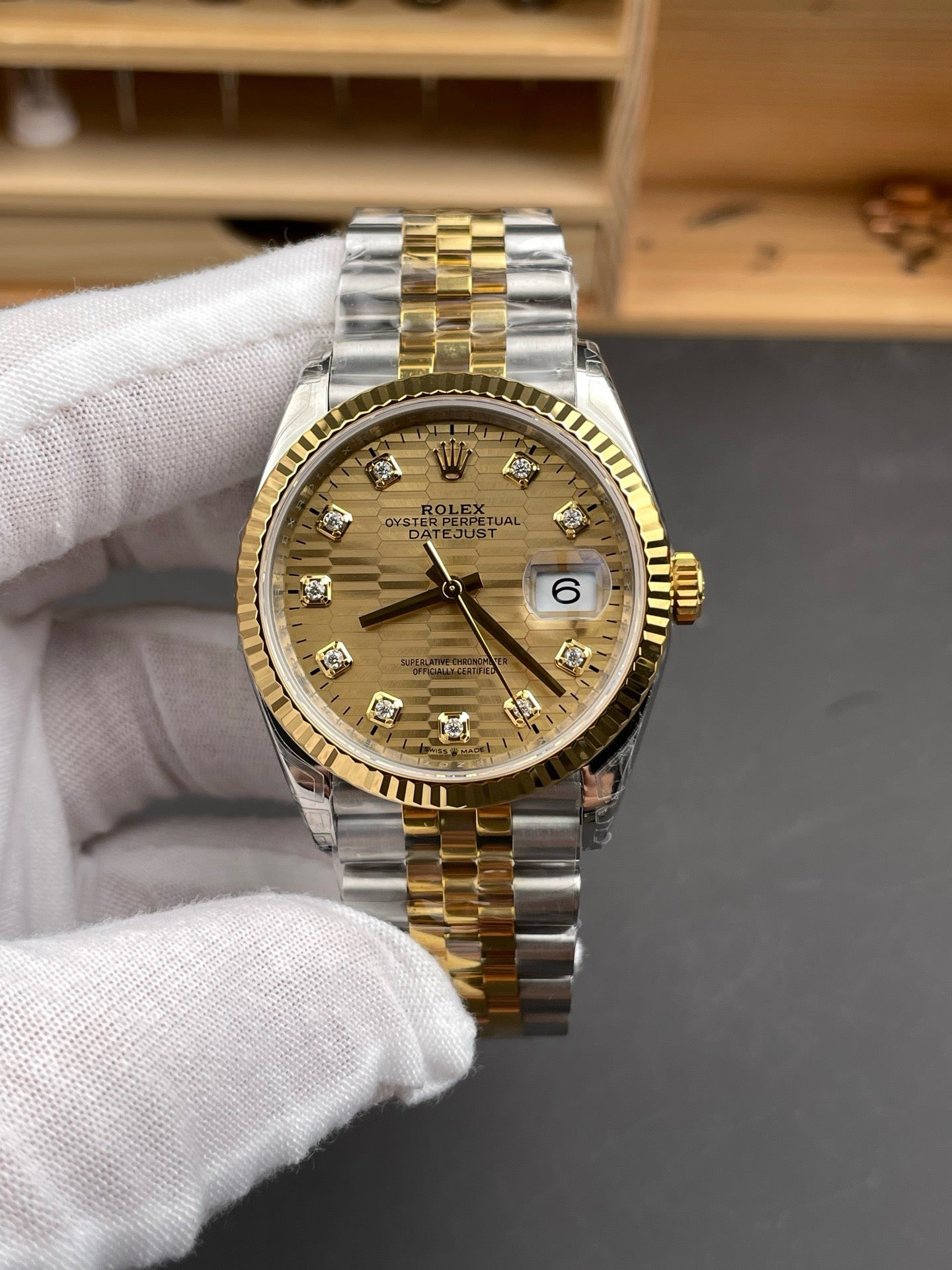 Silver Golden Watch