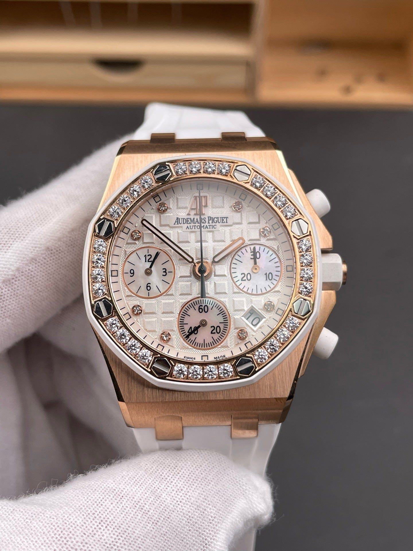 Brown White Watch