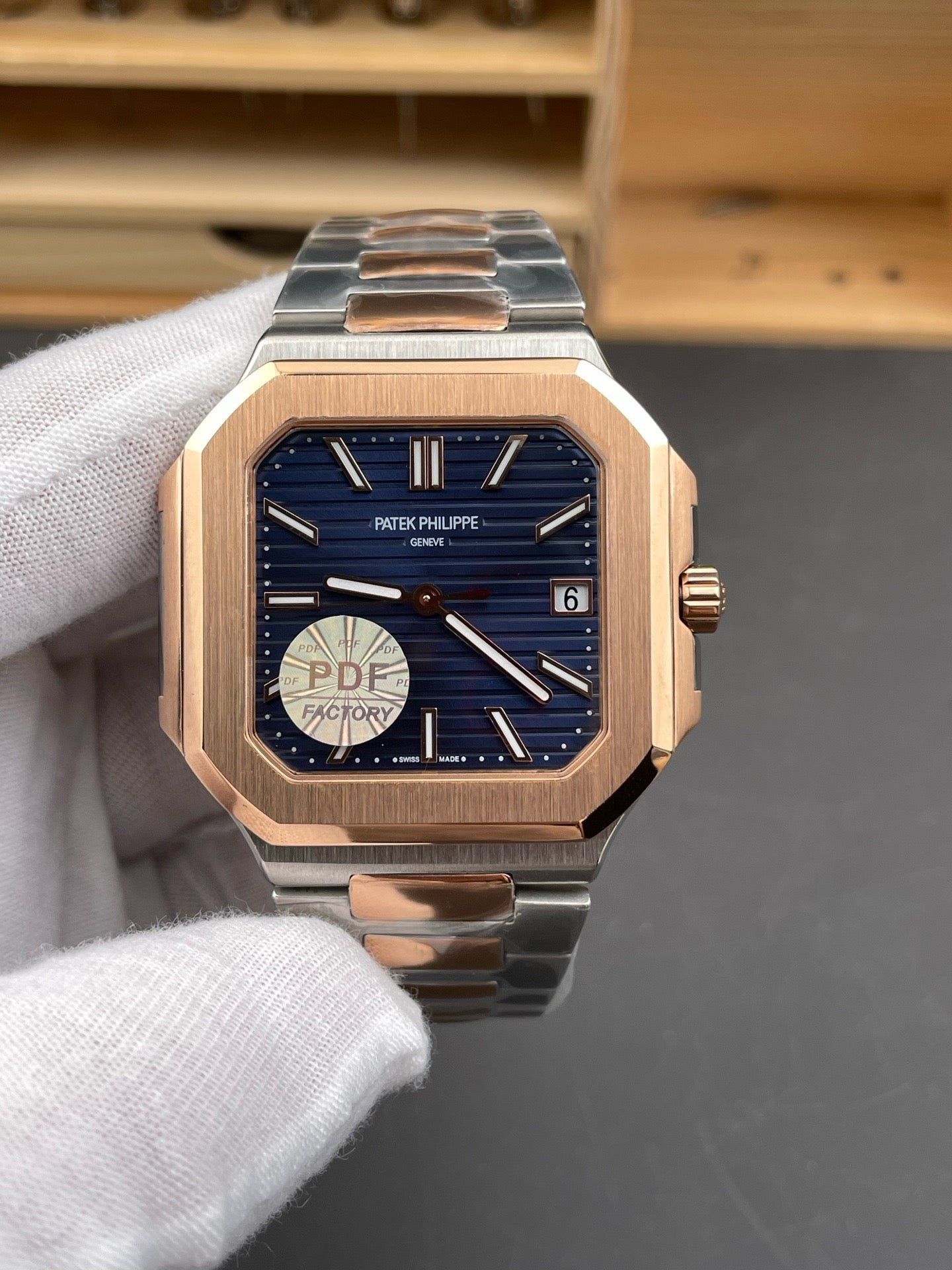 Rose Gold Silver Watch