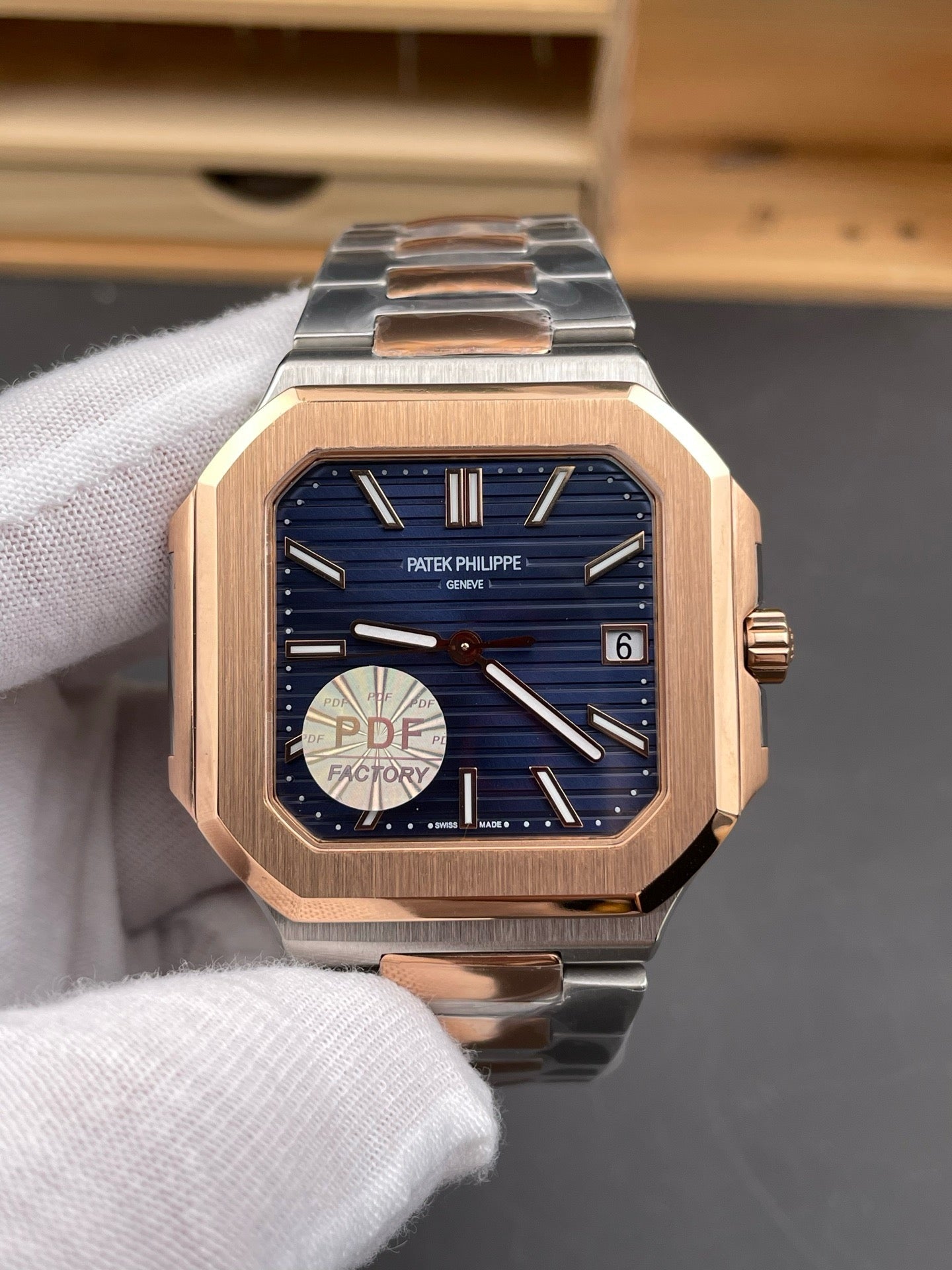 Rose Gold Silver Watch