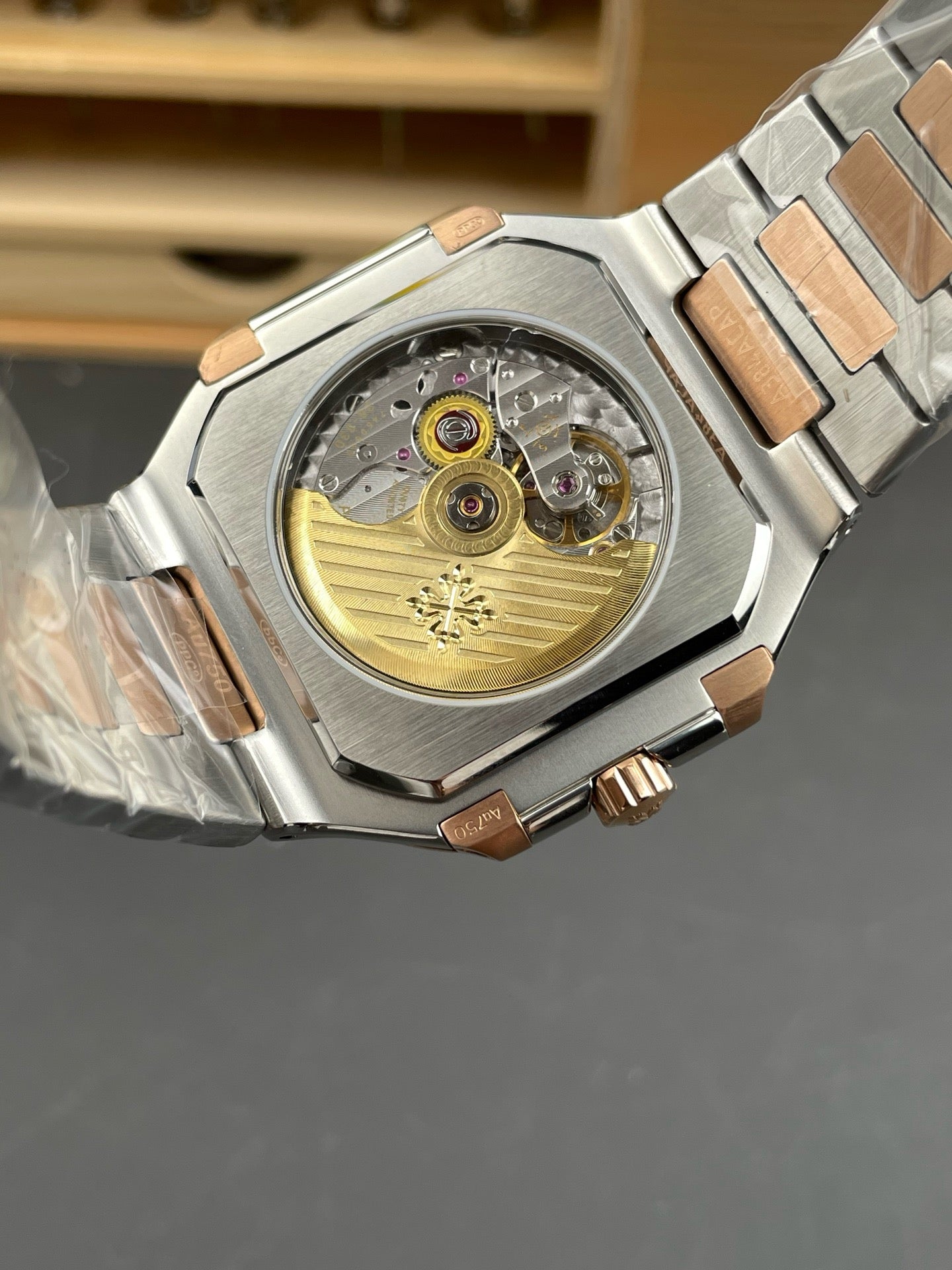 Rose Gold Silver Watch