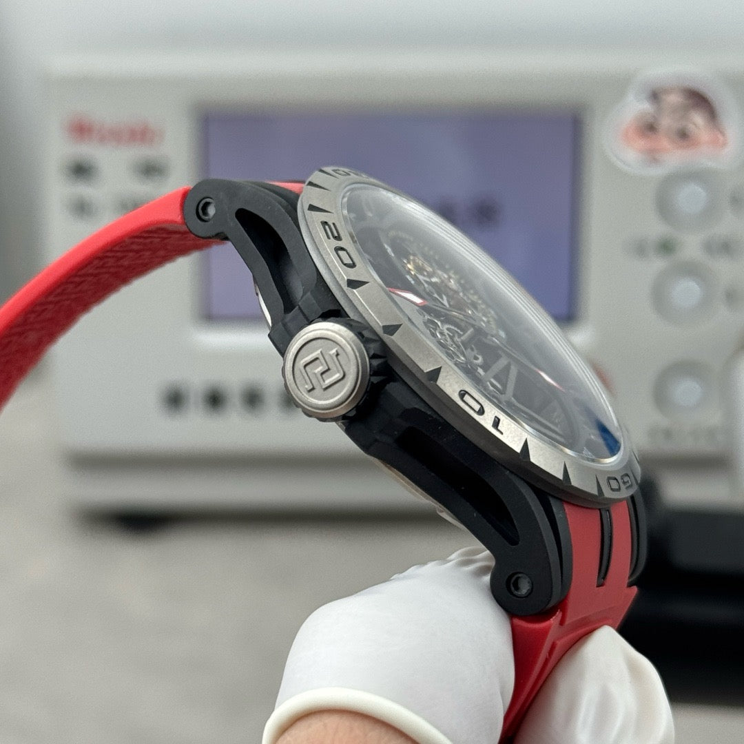 Red and White Watch - FashionHype.xyz
