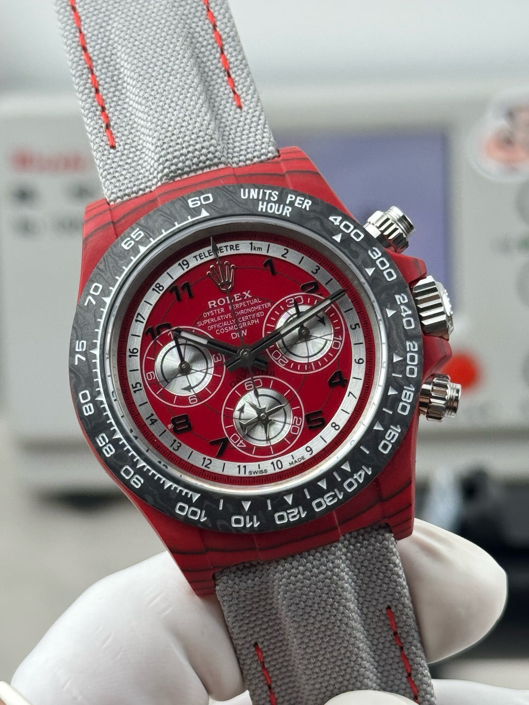 Grey Red Watch