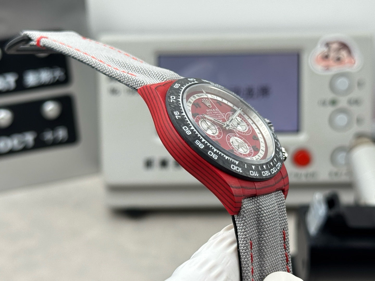 Grey Red Watch