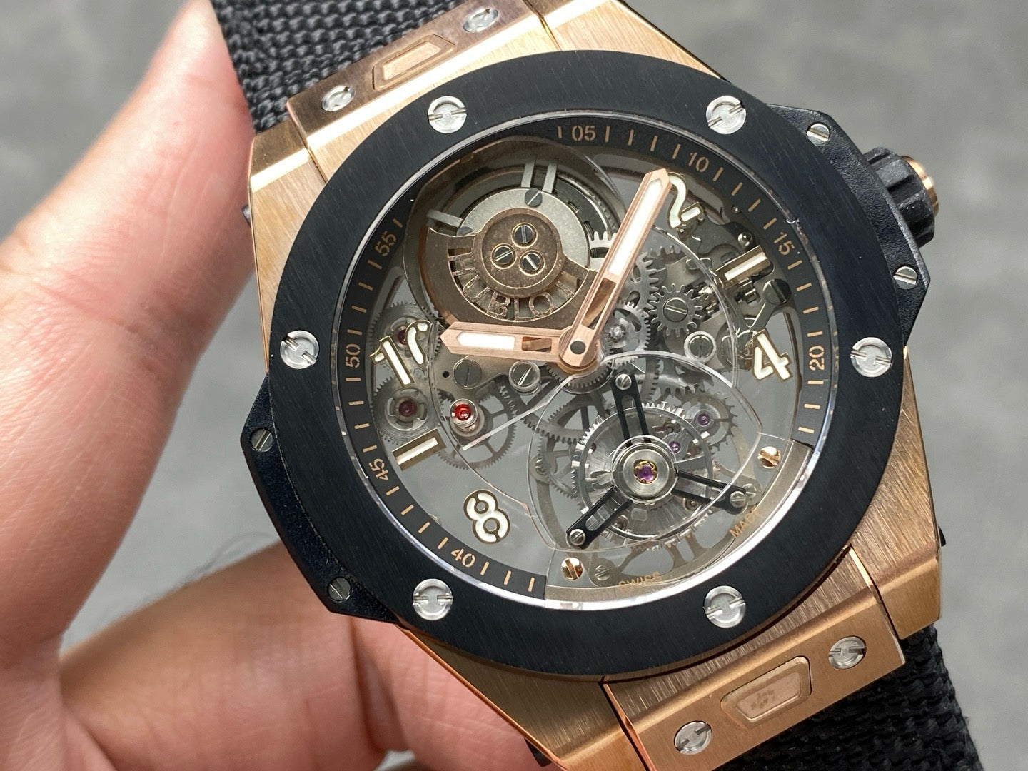 Black rose Gold Watch