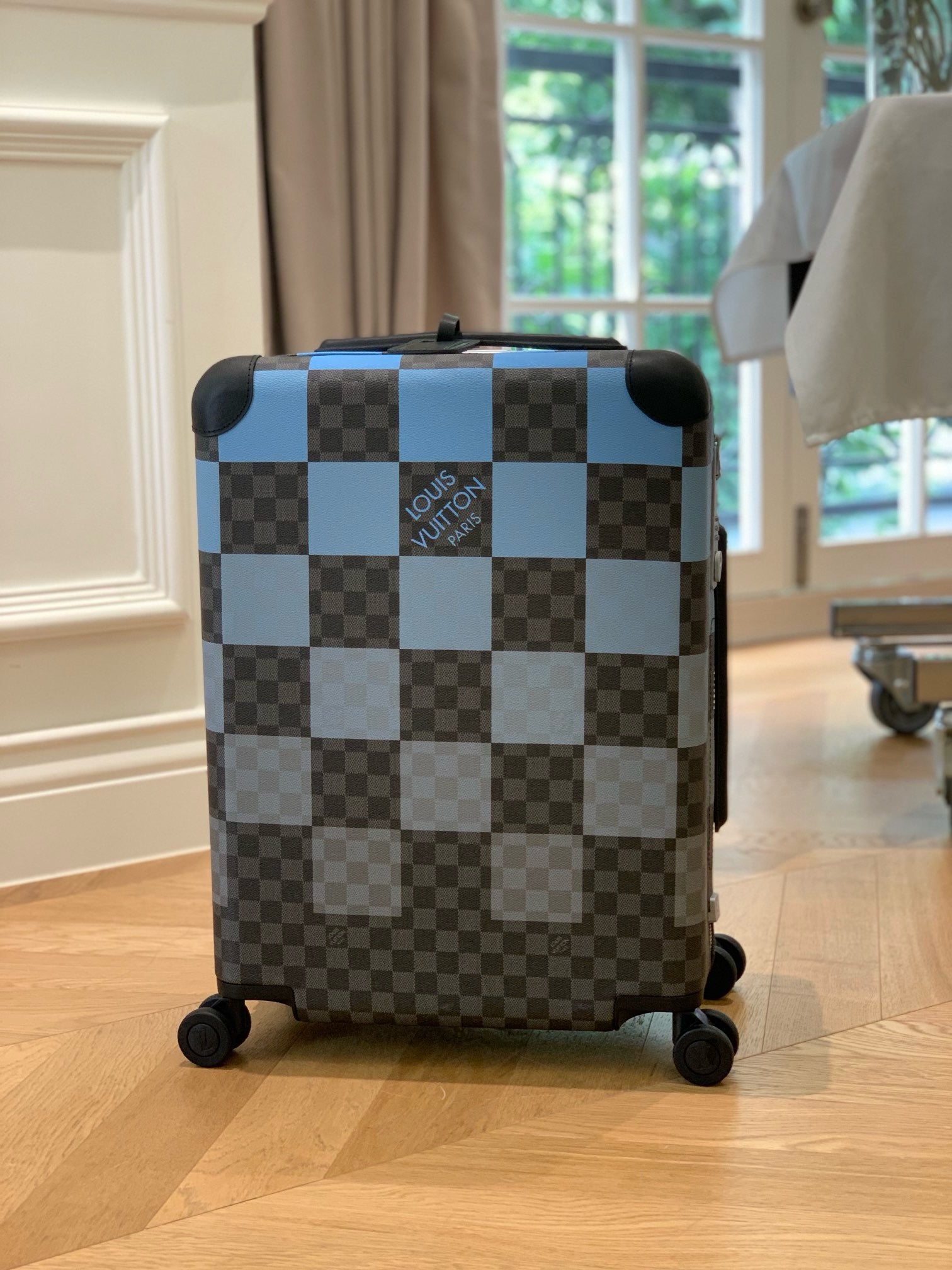 Orange and Blue Suitcase