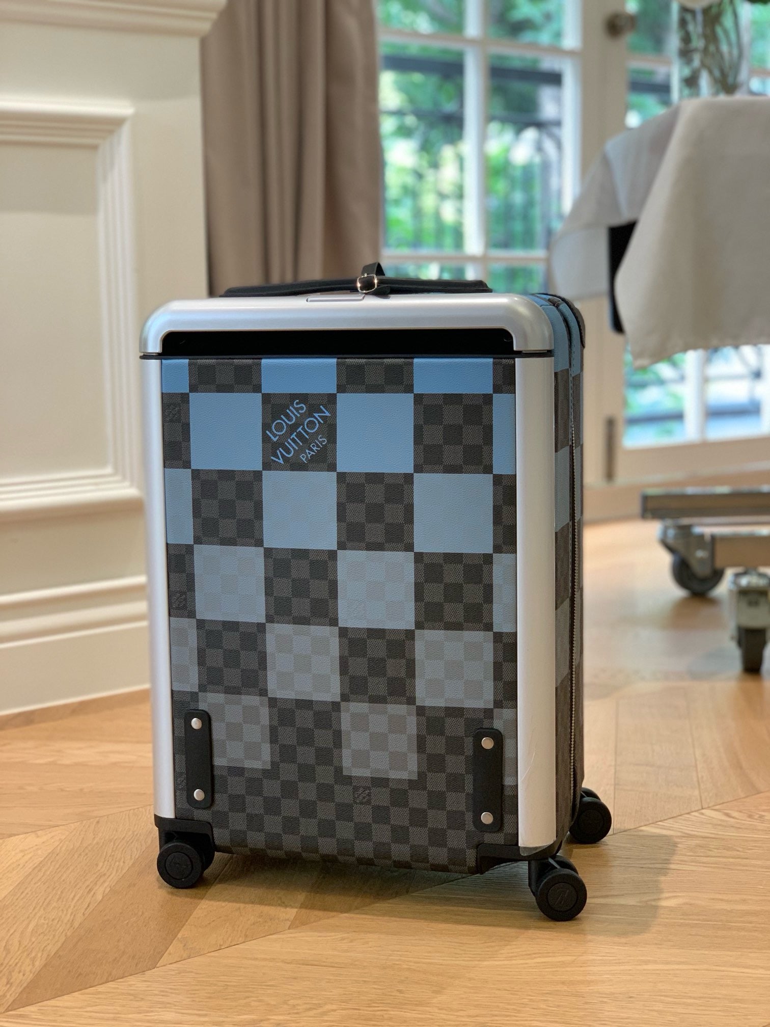 Orange and Blue Suitcase