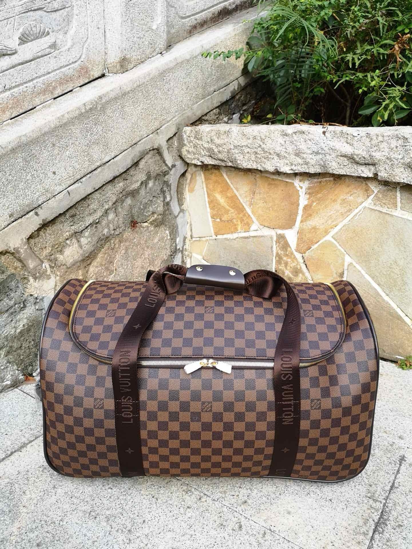 Brown and Grey Suitcase
