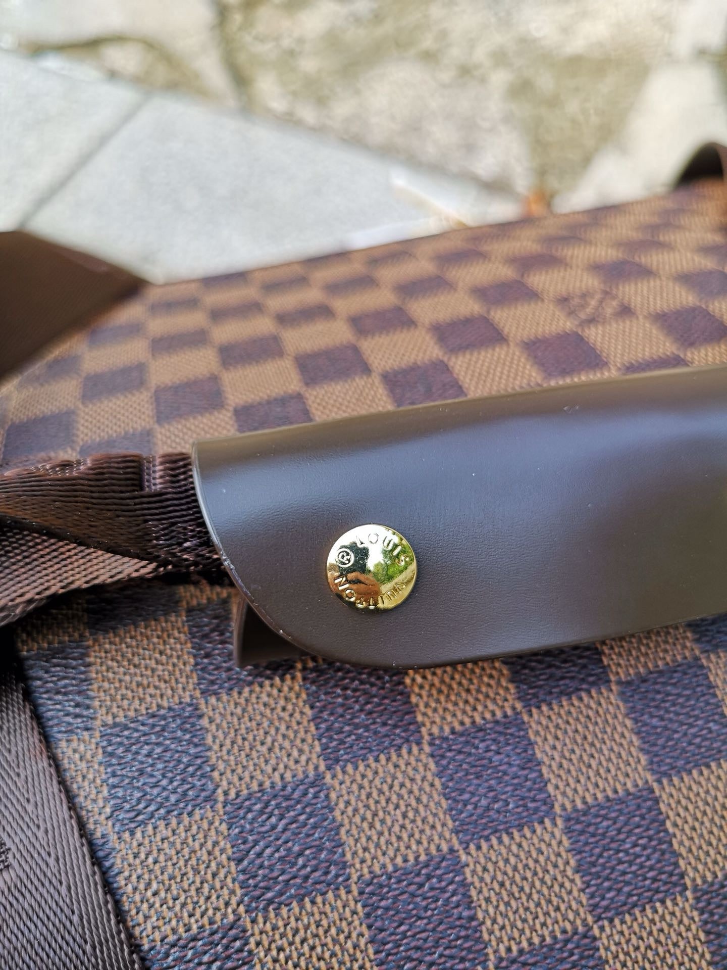 Brown and Grey Suitcase
