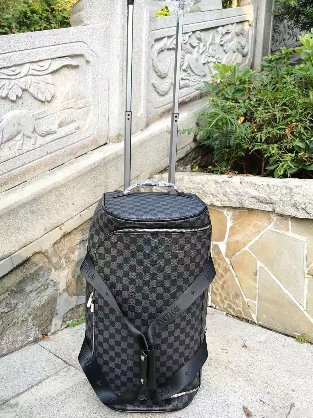 Brown and Grey Suitcase