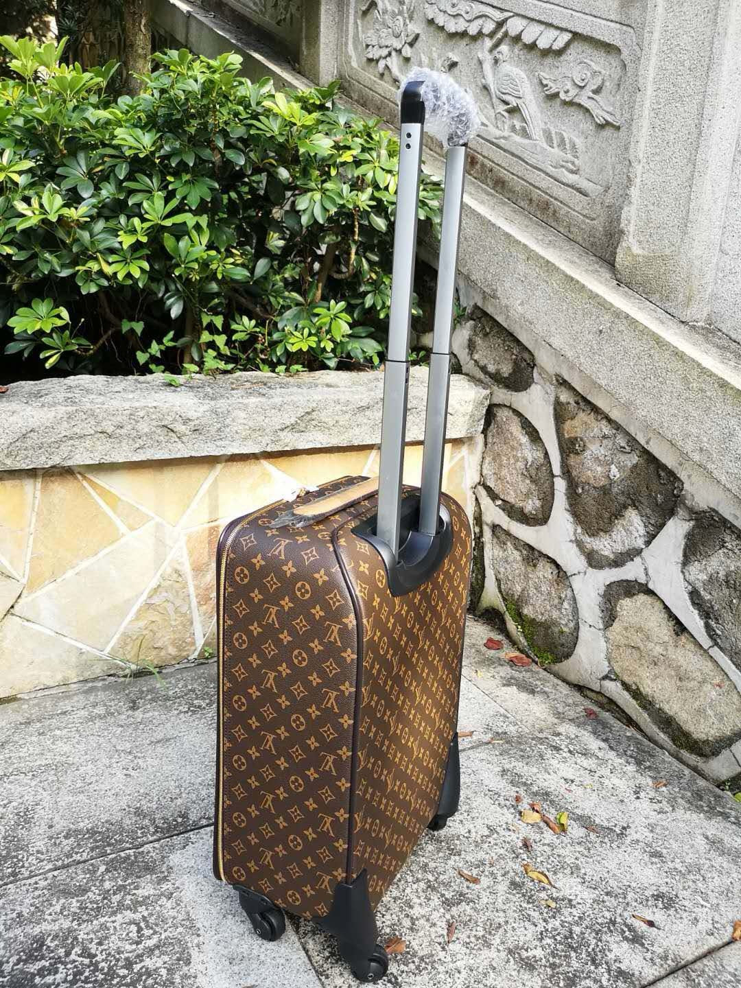 Brown and Grey Suitcase - FashionHype.xyz