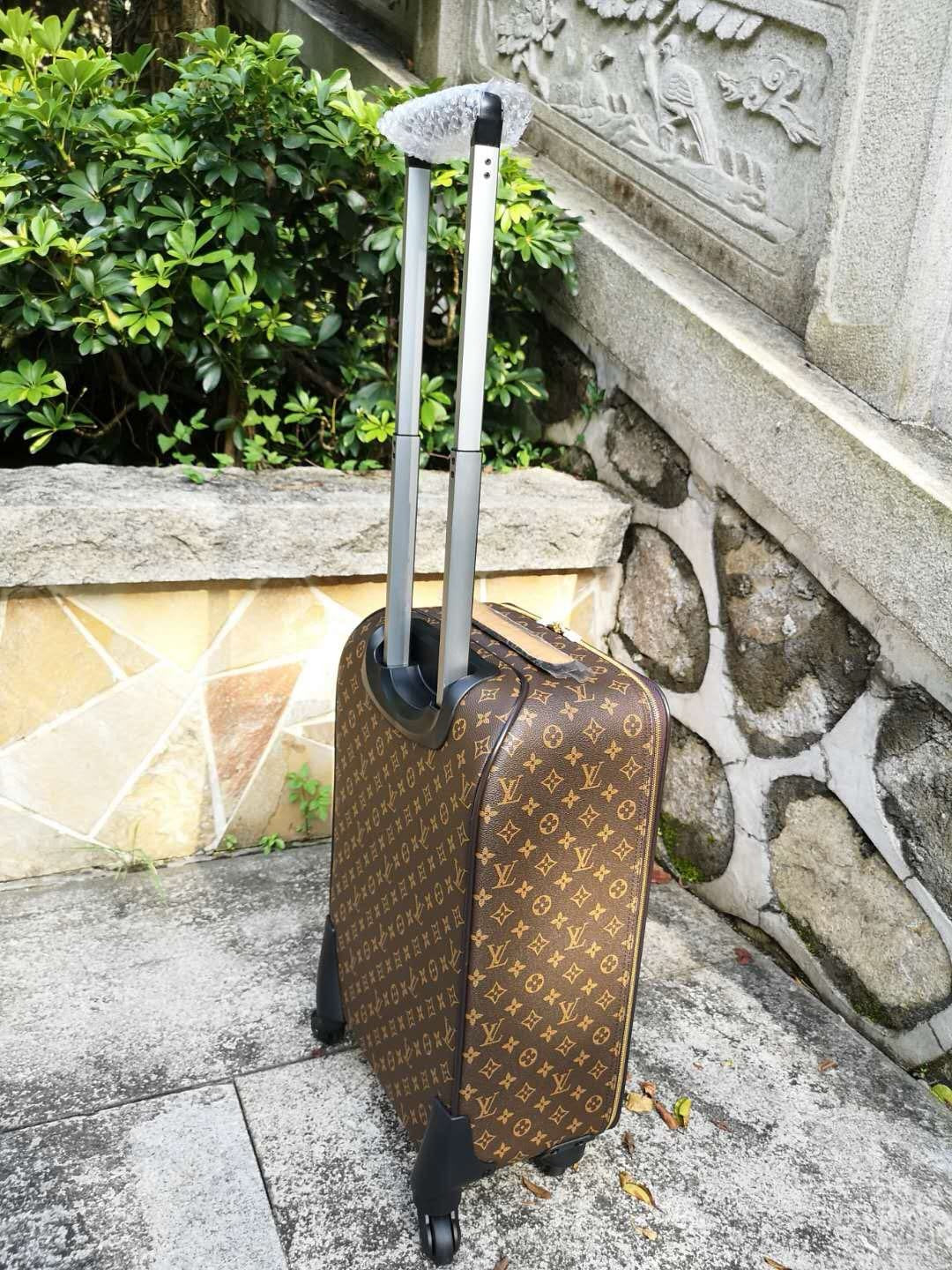 Brown and Grey Suitcase - FashionHype.xyz