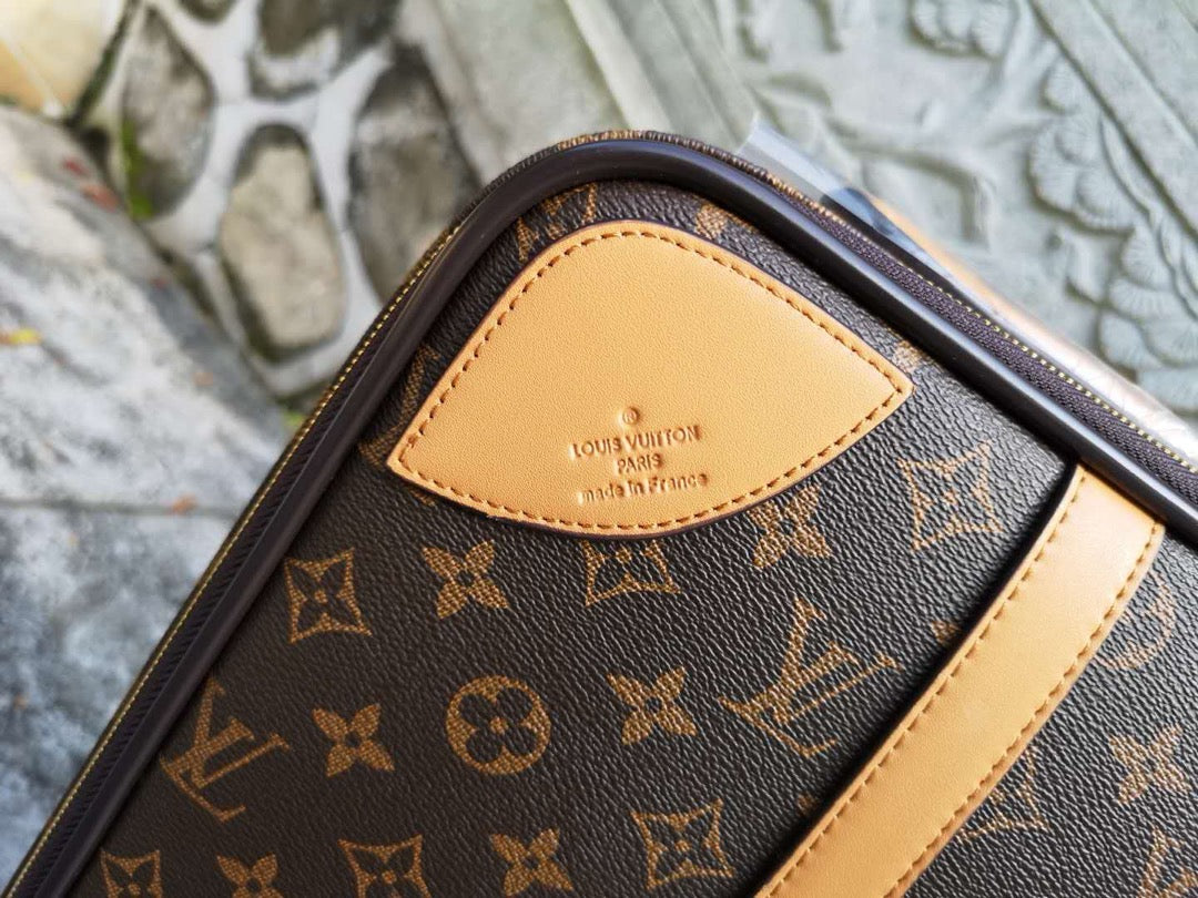 Brown and Grey Suitcase - FashionHype.xyz