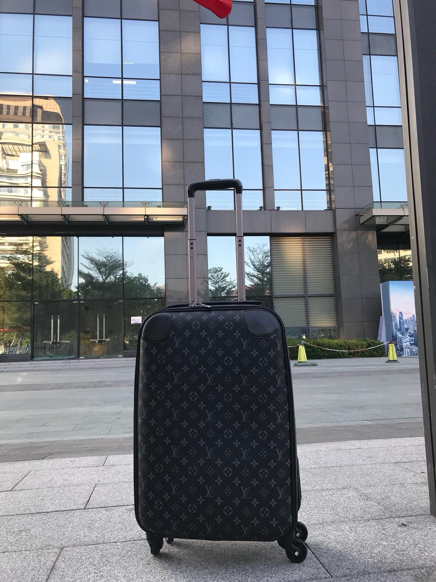 Brown and Grey Suitcase