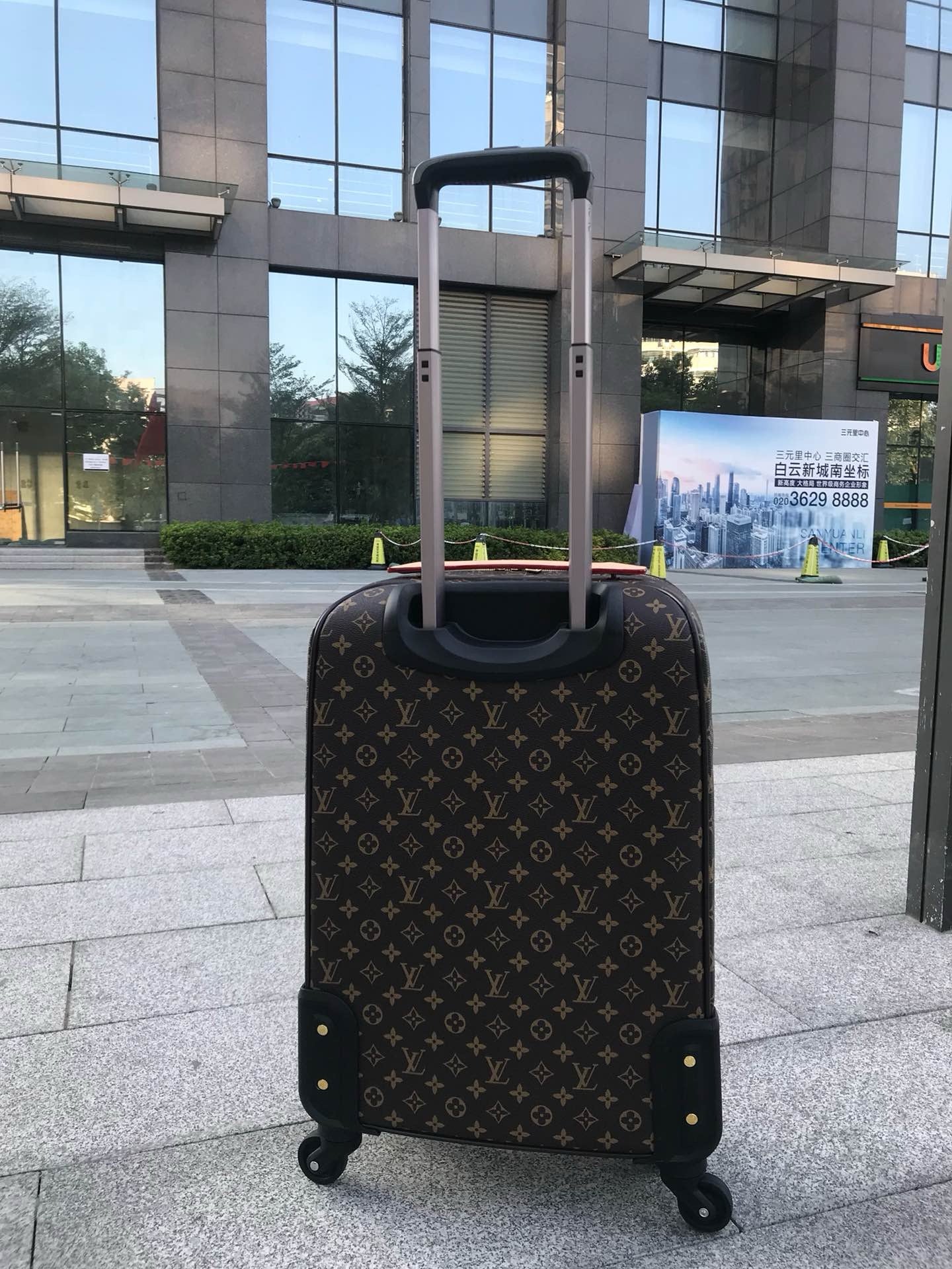 Brown and Grey Suitcase