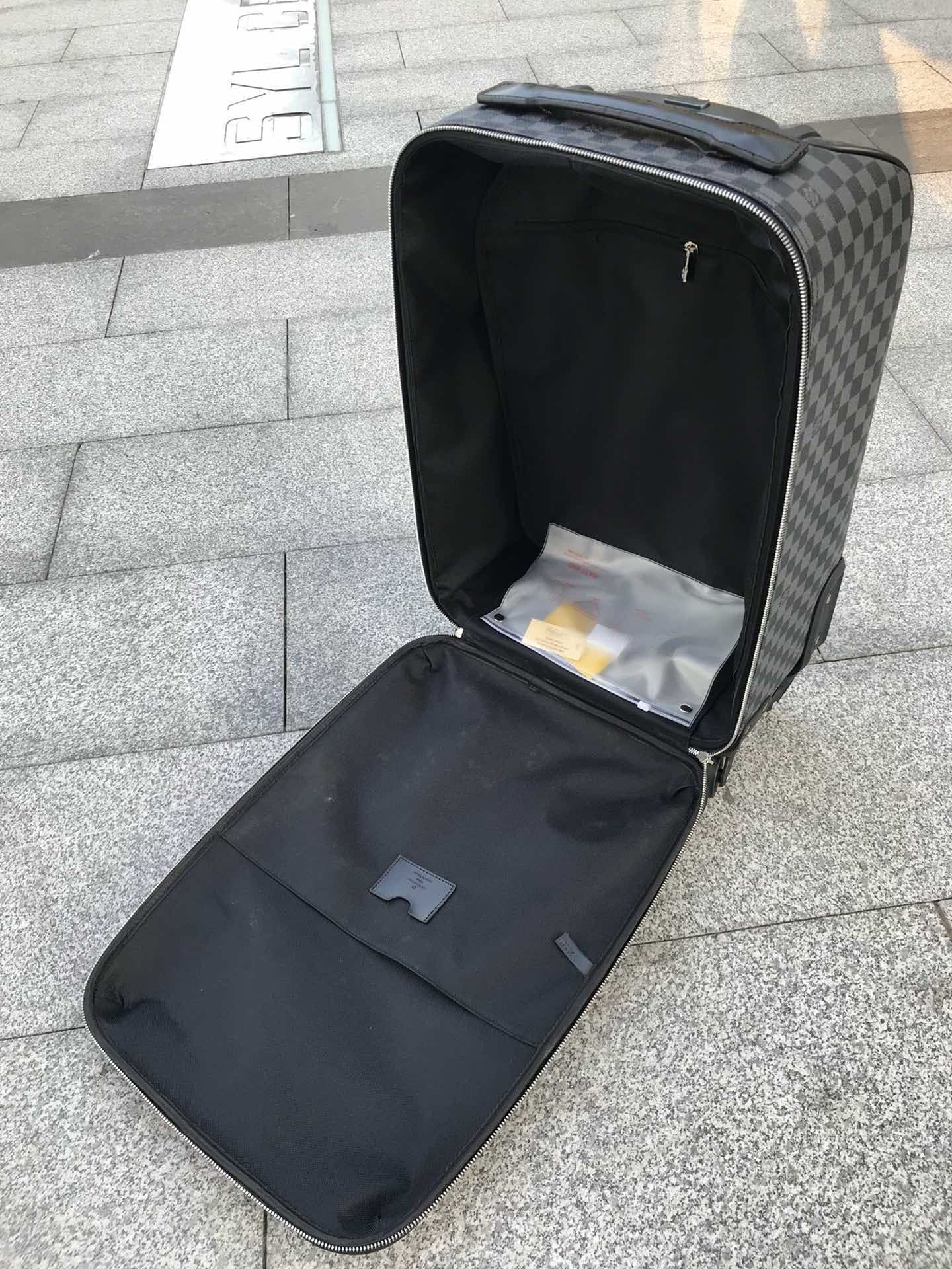 Brown and Grey Suitcase