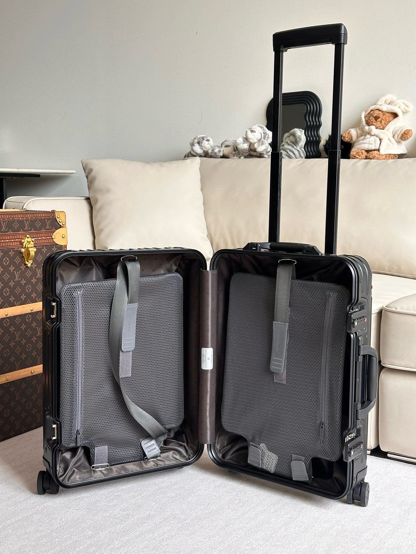 Black and Silver Suitcase