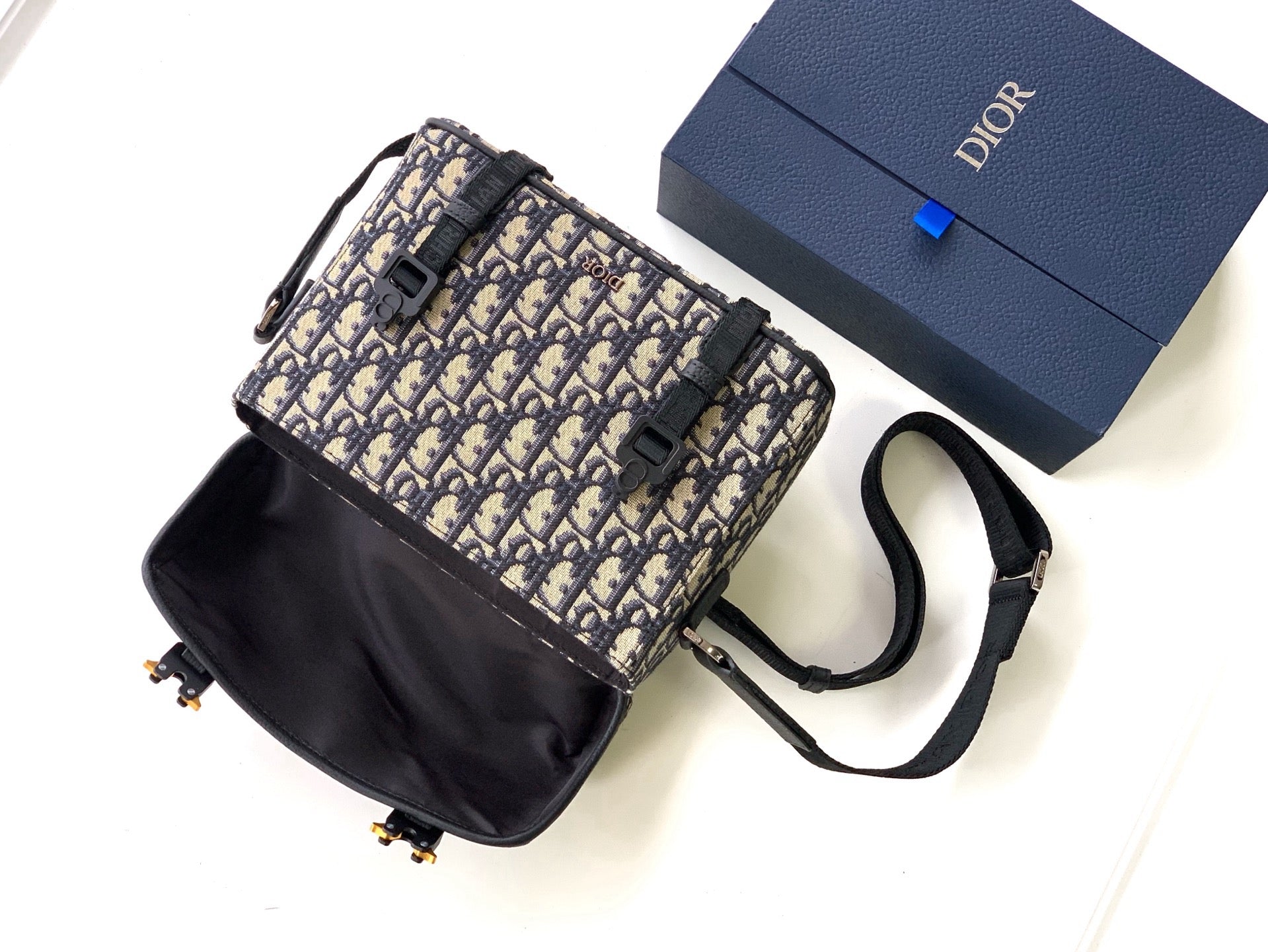 Beige and Black Bag