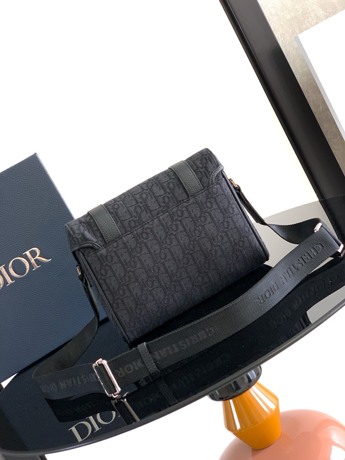 Beige and Black Bag