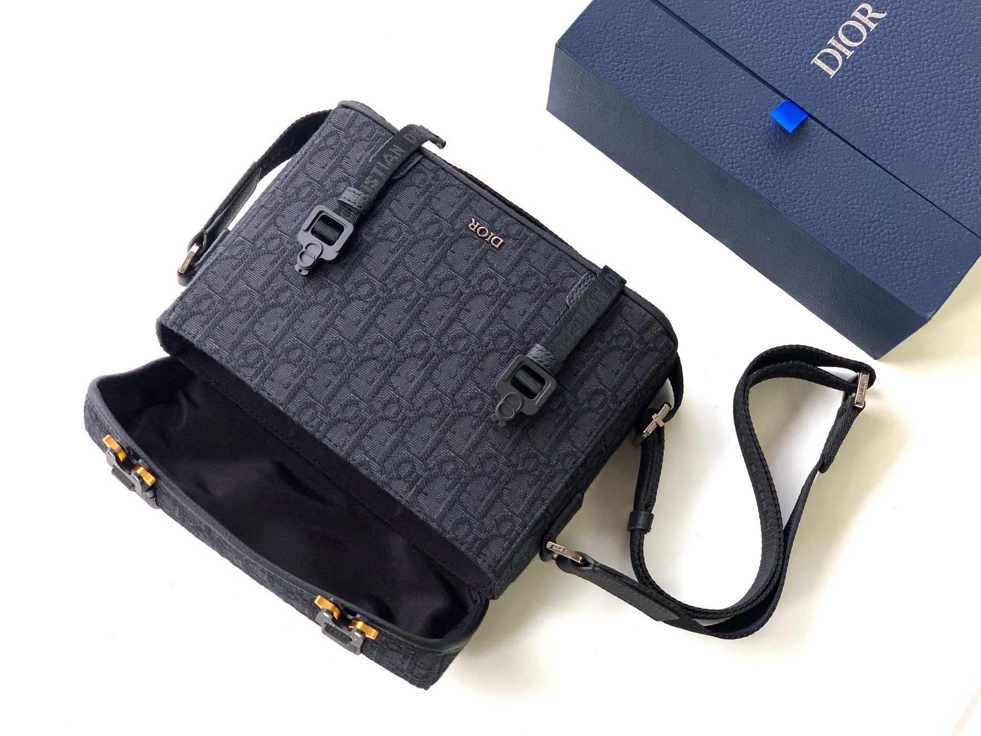 Beige and Black Bag
