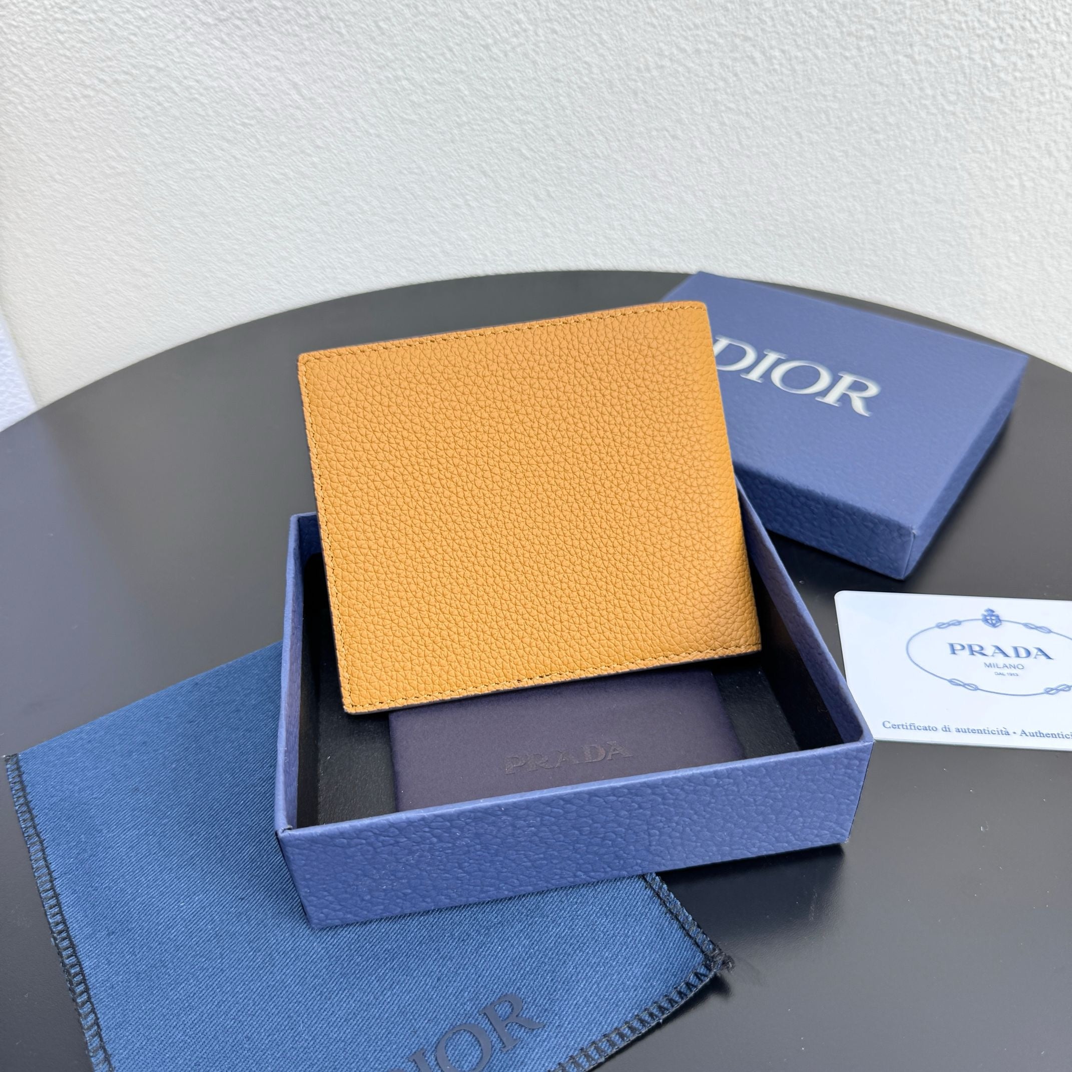 Camel and Black Wallet - FashionHype.xyz