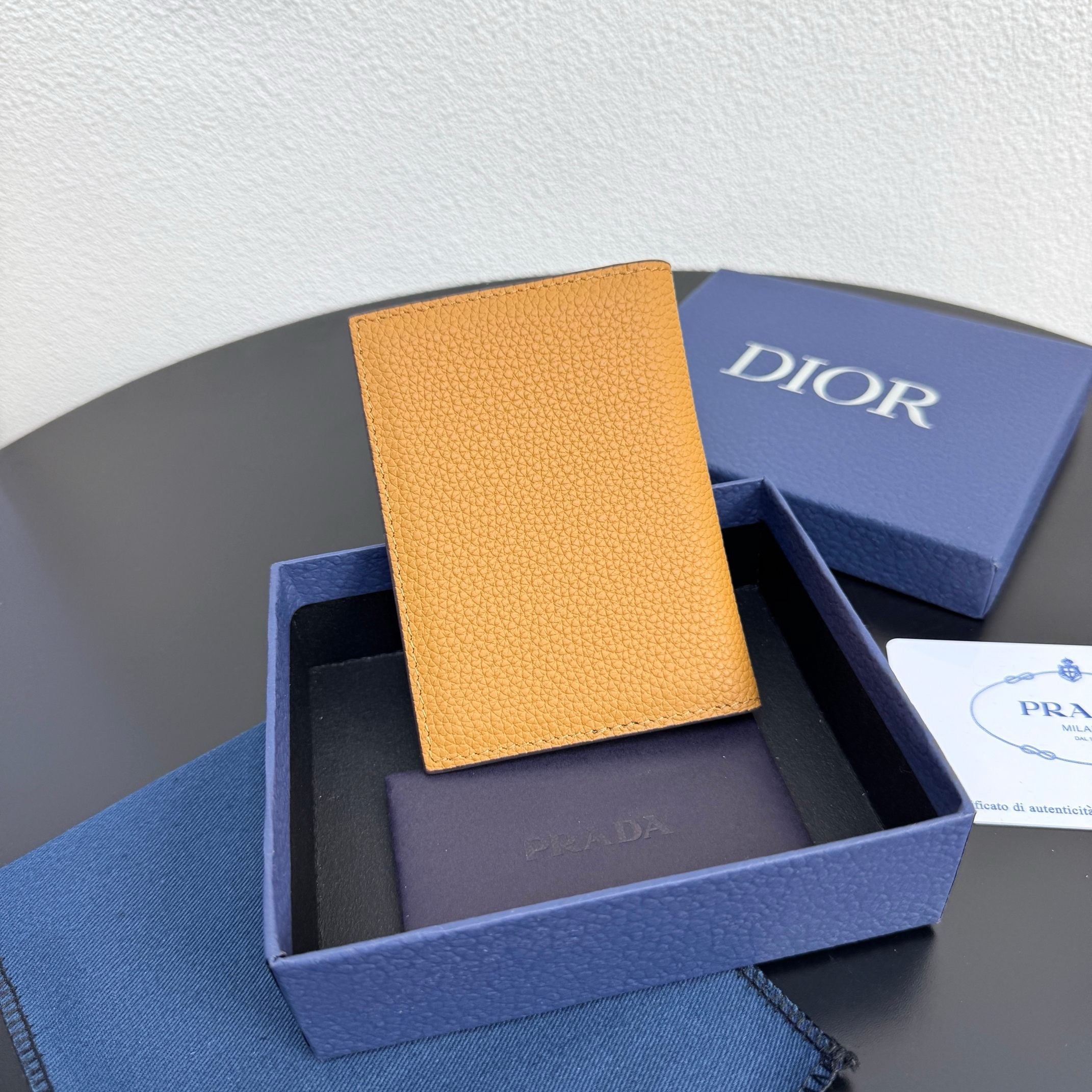 Camel and Black Wallet - FashionHype.xyz