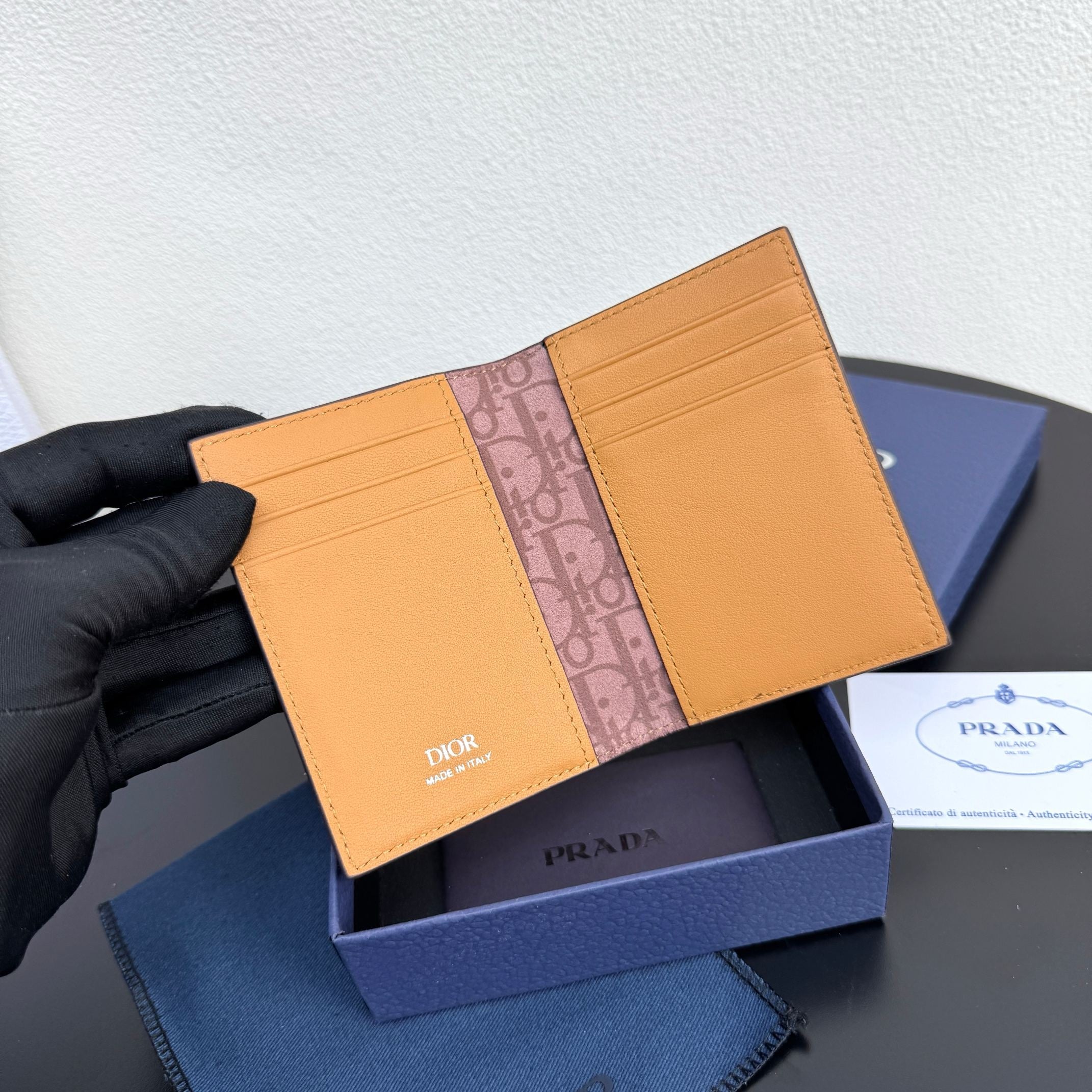 Camel and Black Wallet - FashionHype.xyz