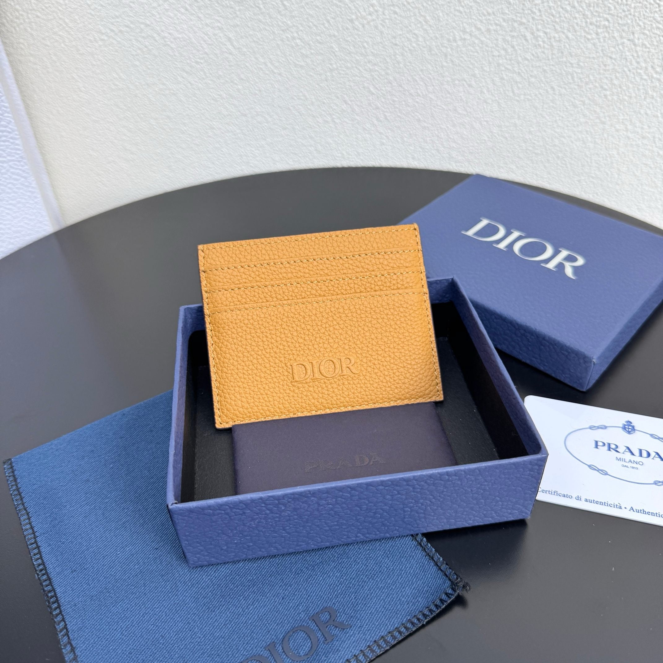 Camel and Black Wallet