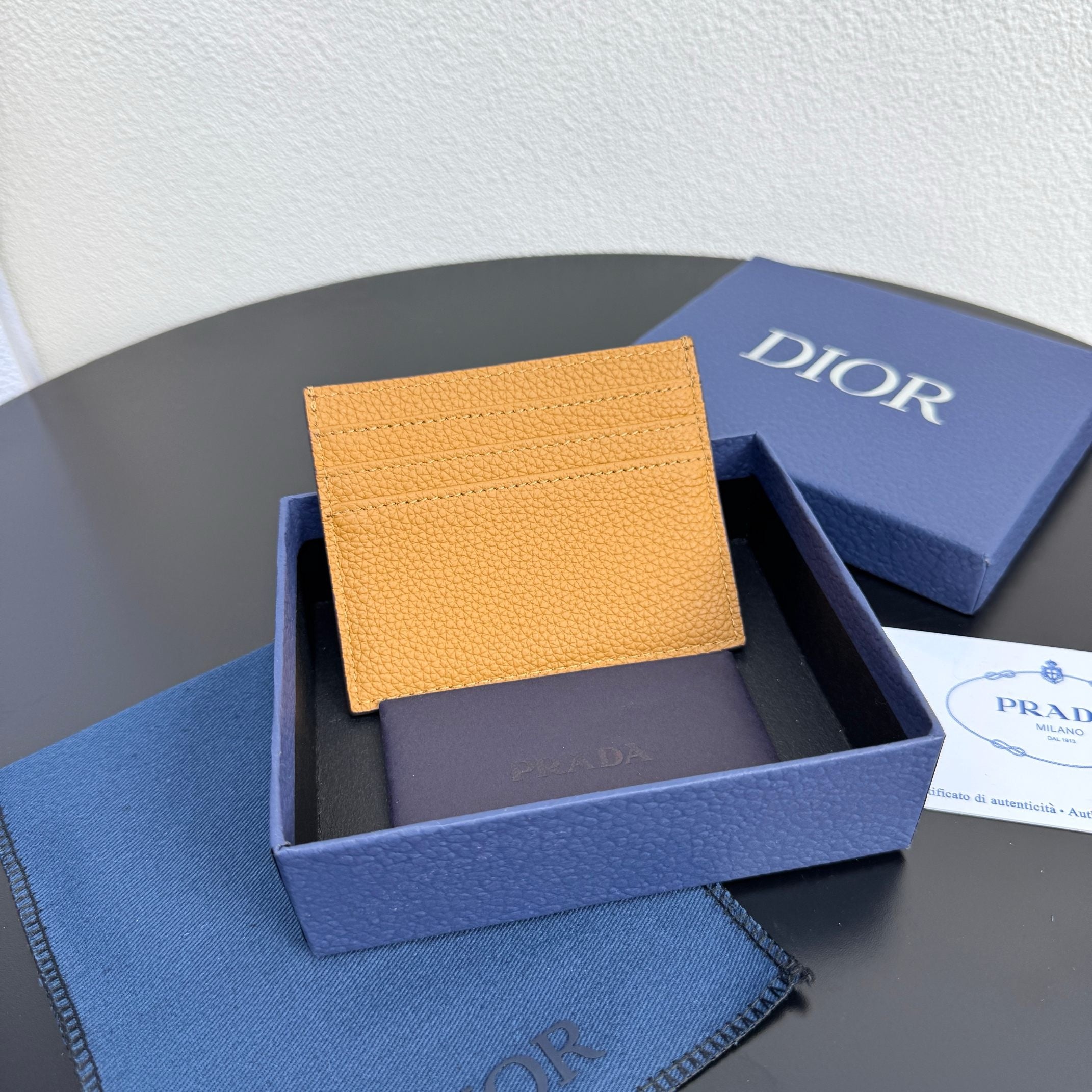 Camel and Black Wallet