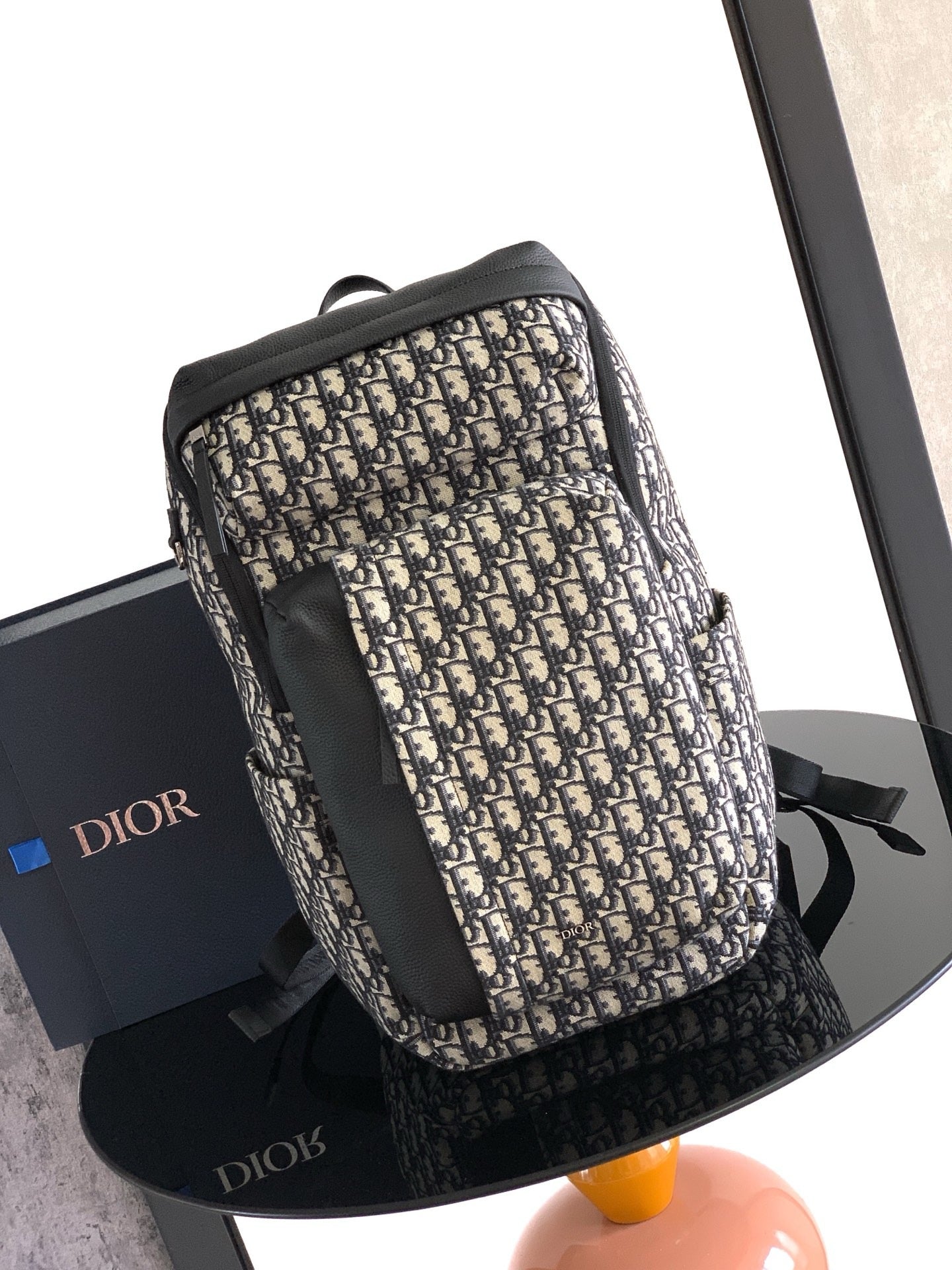 Black and Beige Backpack