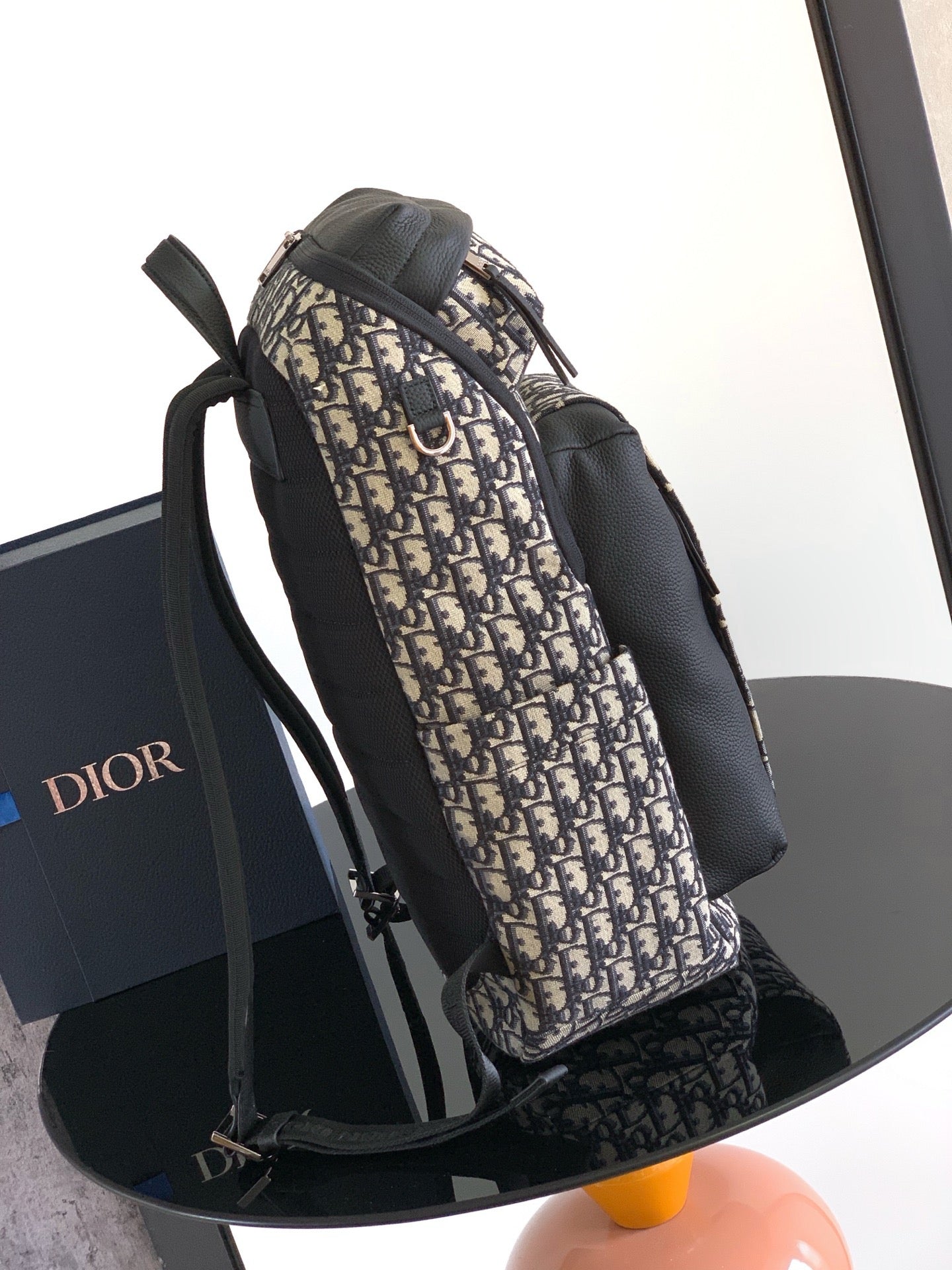 Black and Beige Backpack