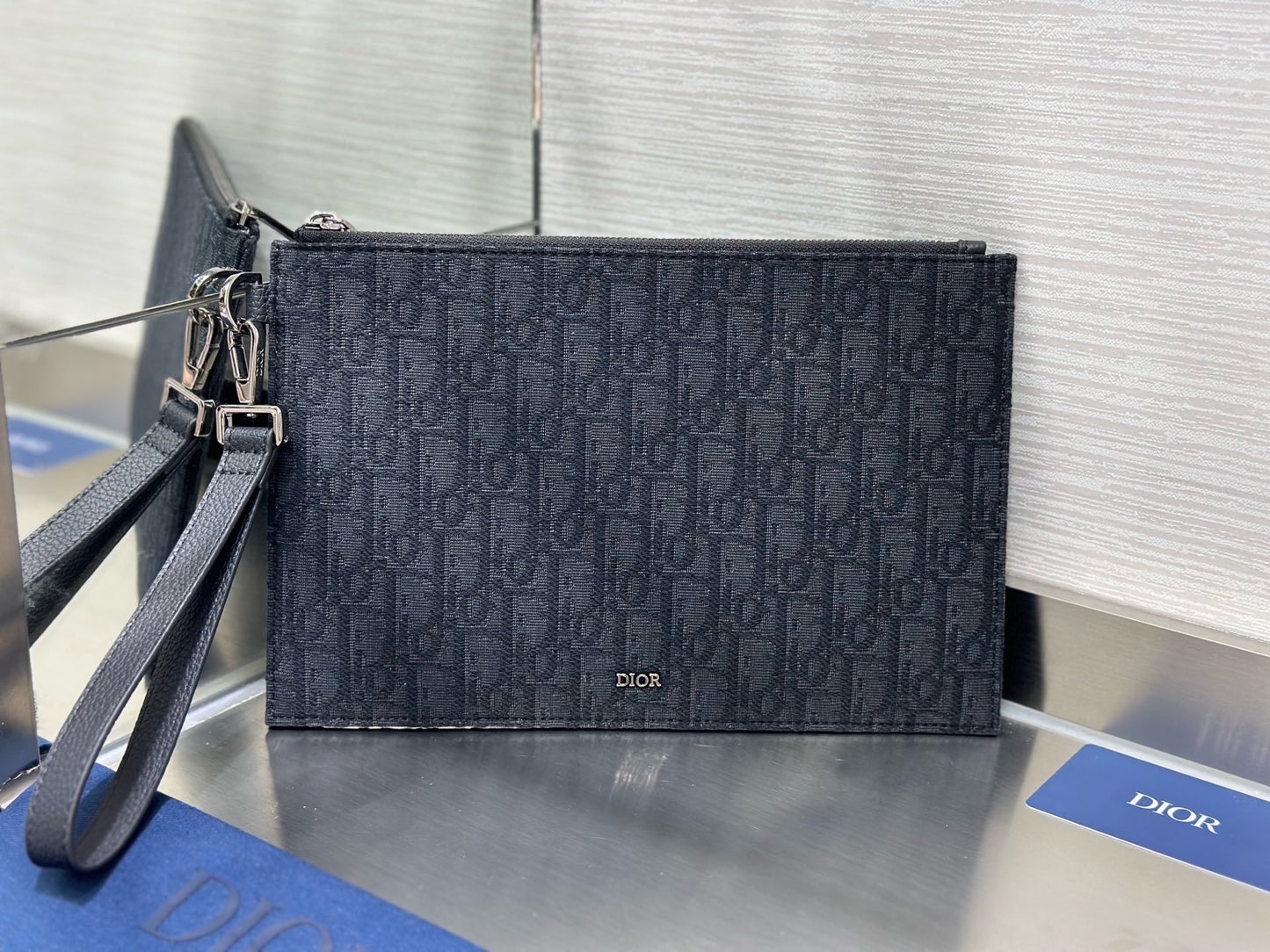 Dark Blue and Beige Bag