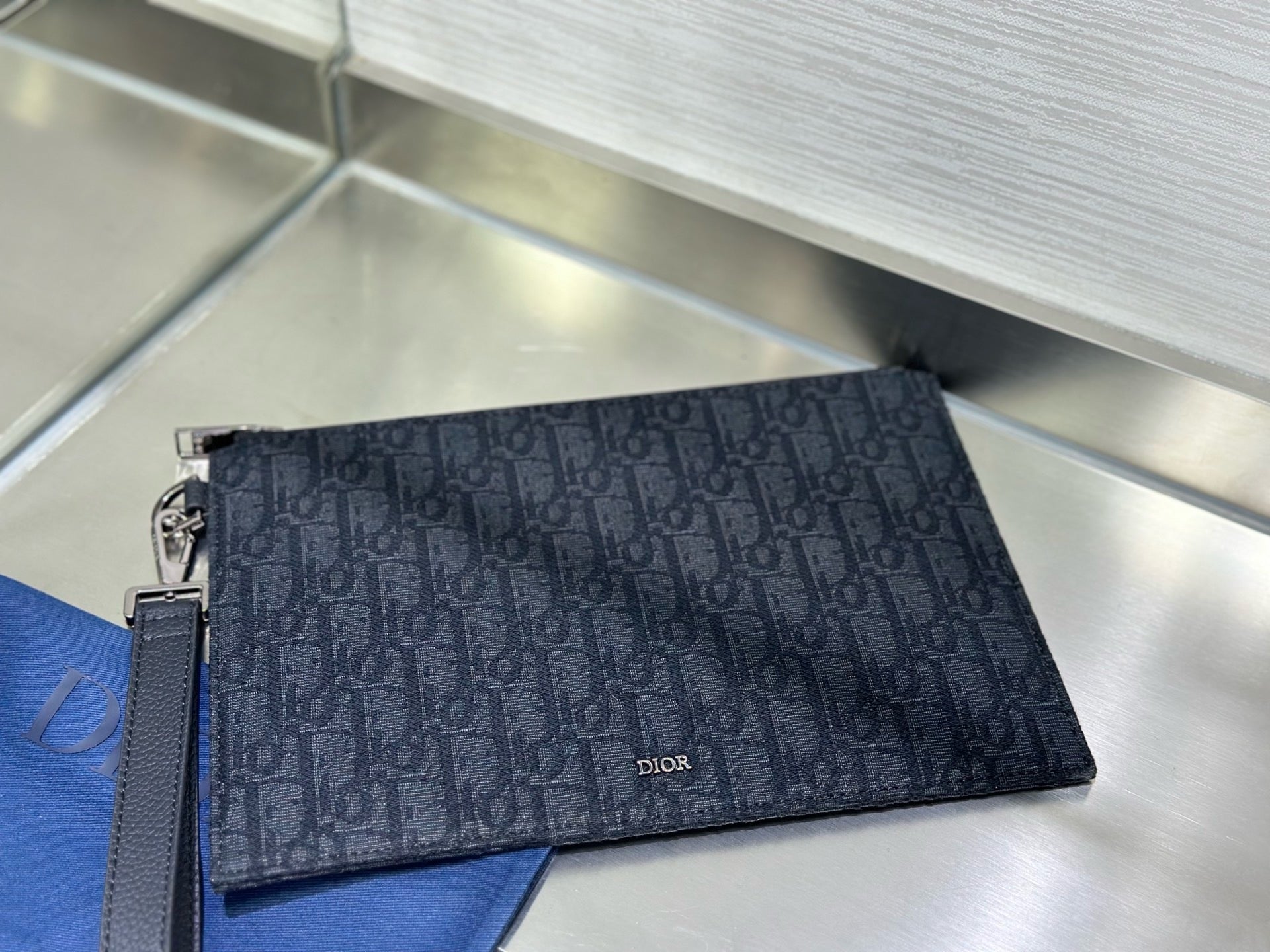 Dark Blue and Beige Bag - FashionHype.xyz