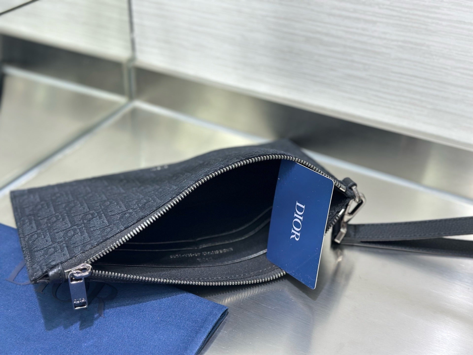 Dark Blue and Beige Bag - FashionHype.xyz