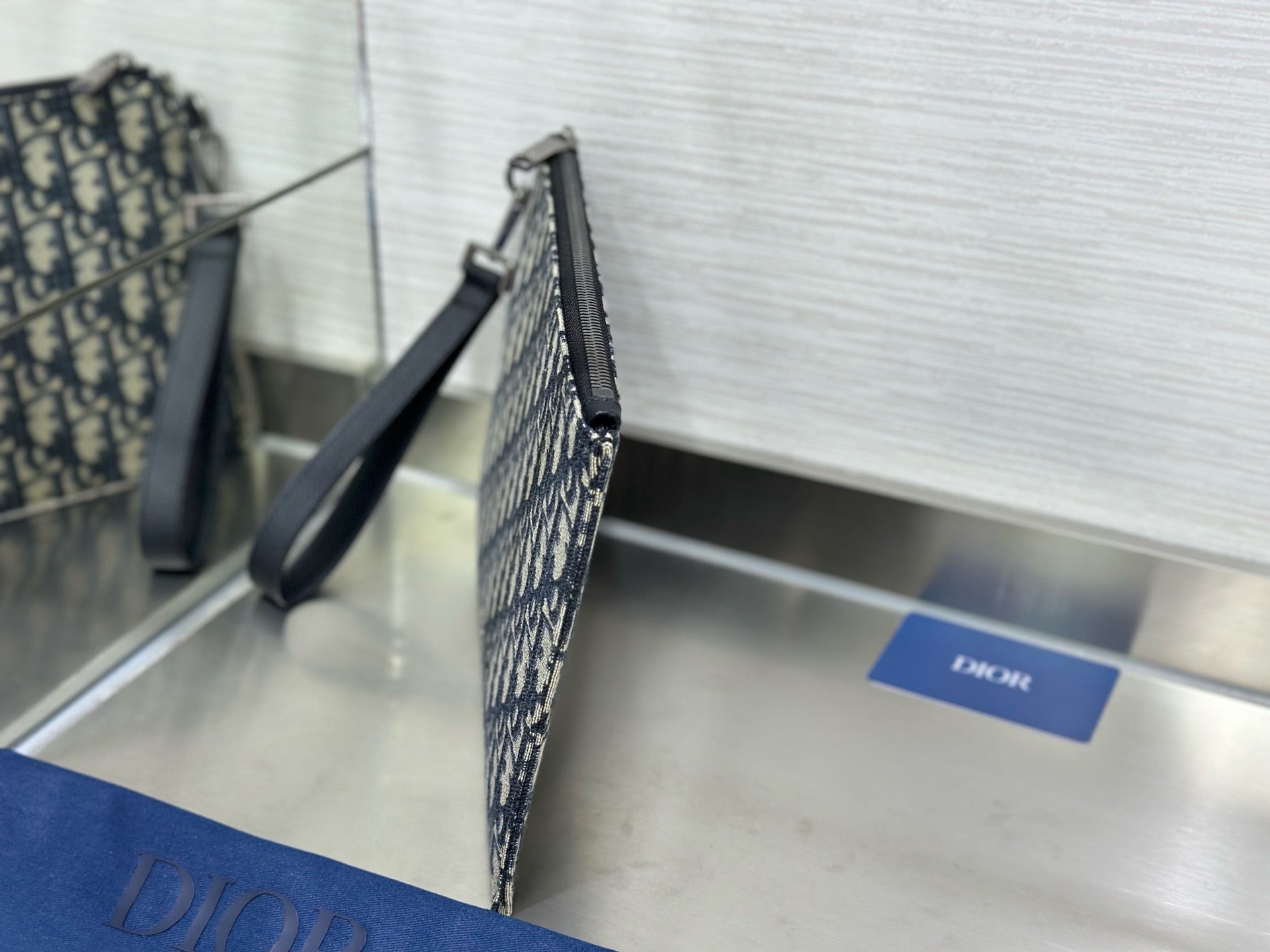 Dark Blue and Beige Bag - FashionHype.xyz