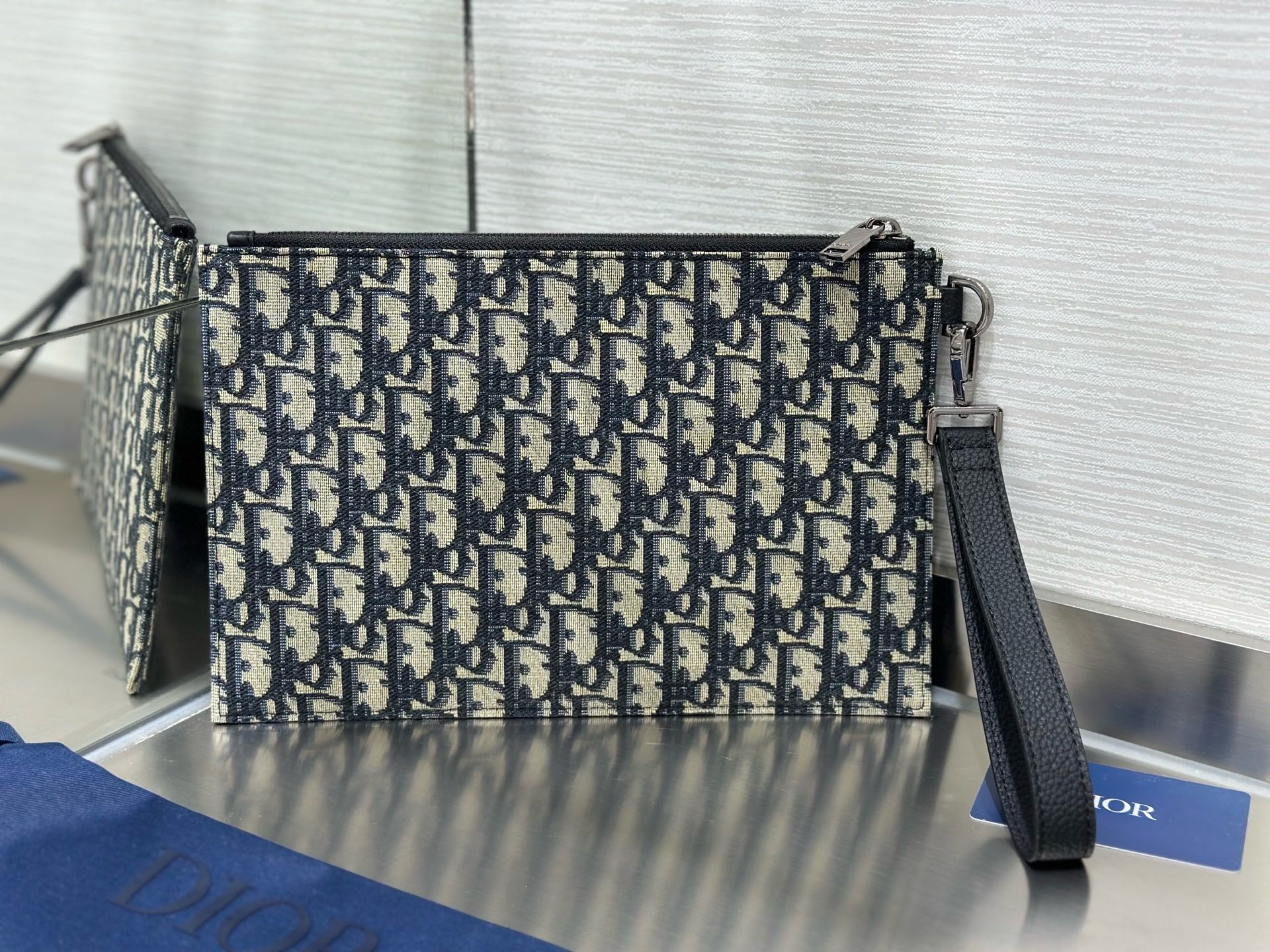 Dark Blue and Beige Bag - FashionHype.xyz