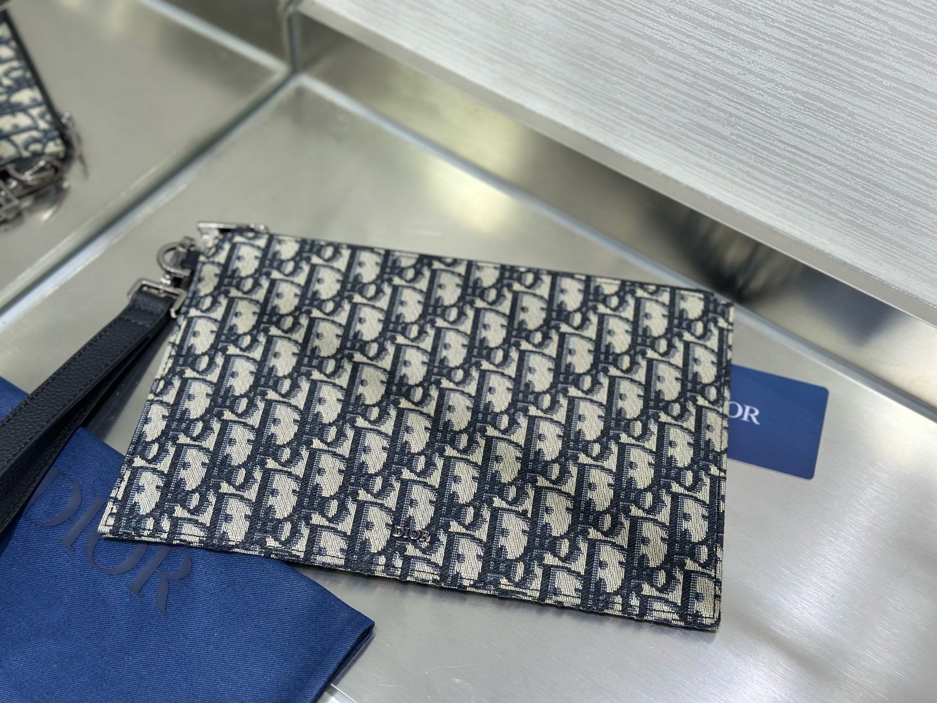 Dark Blue and Beige Bag - FashionHype.xyz