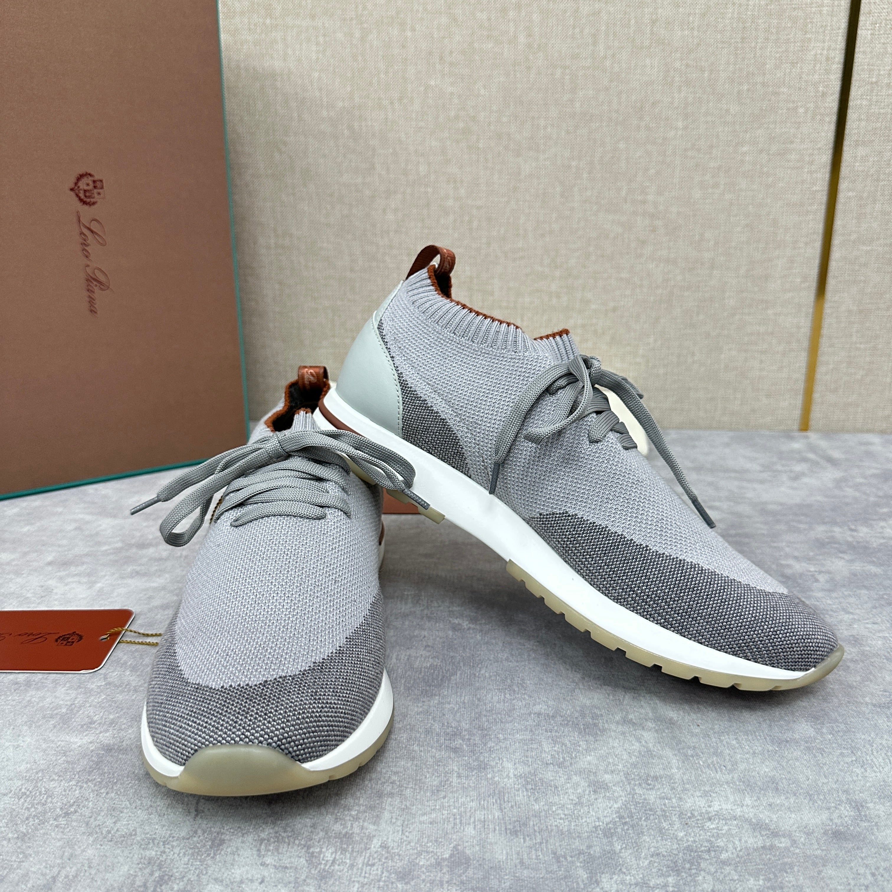 Grey, Blue, Brown, and Green Shoes