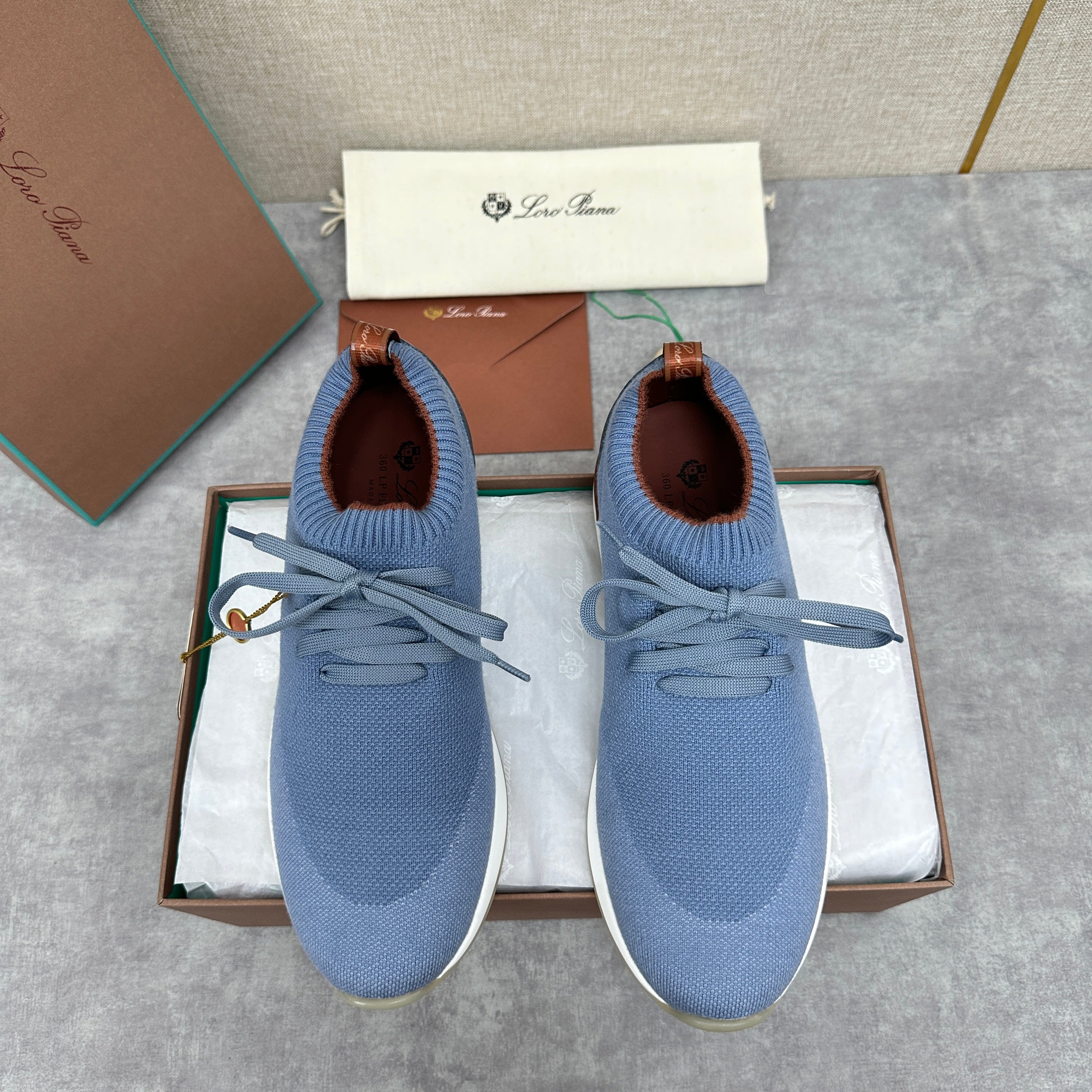 Blue, grey and Black Shoes