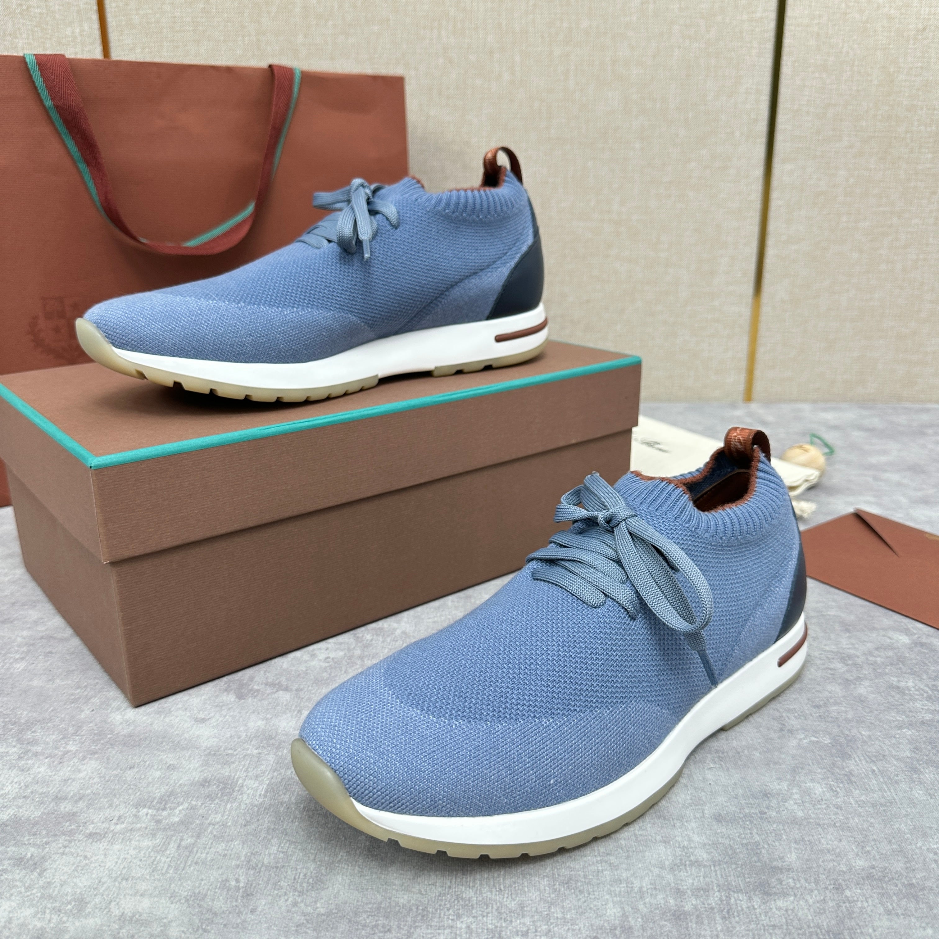 Blue, grey and Black Shoes
