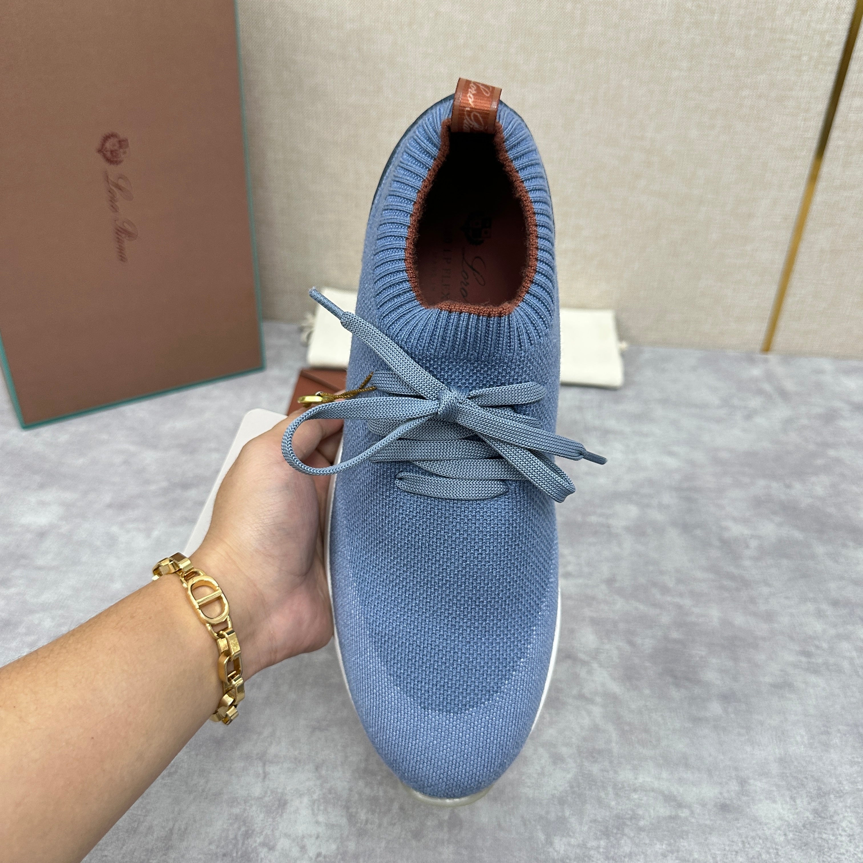 Blue, grey and Black Shoes