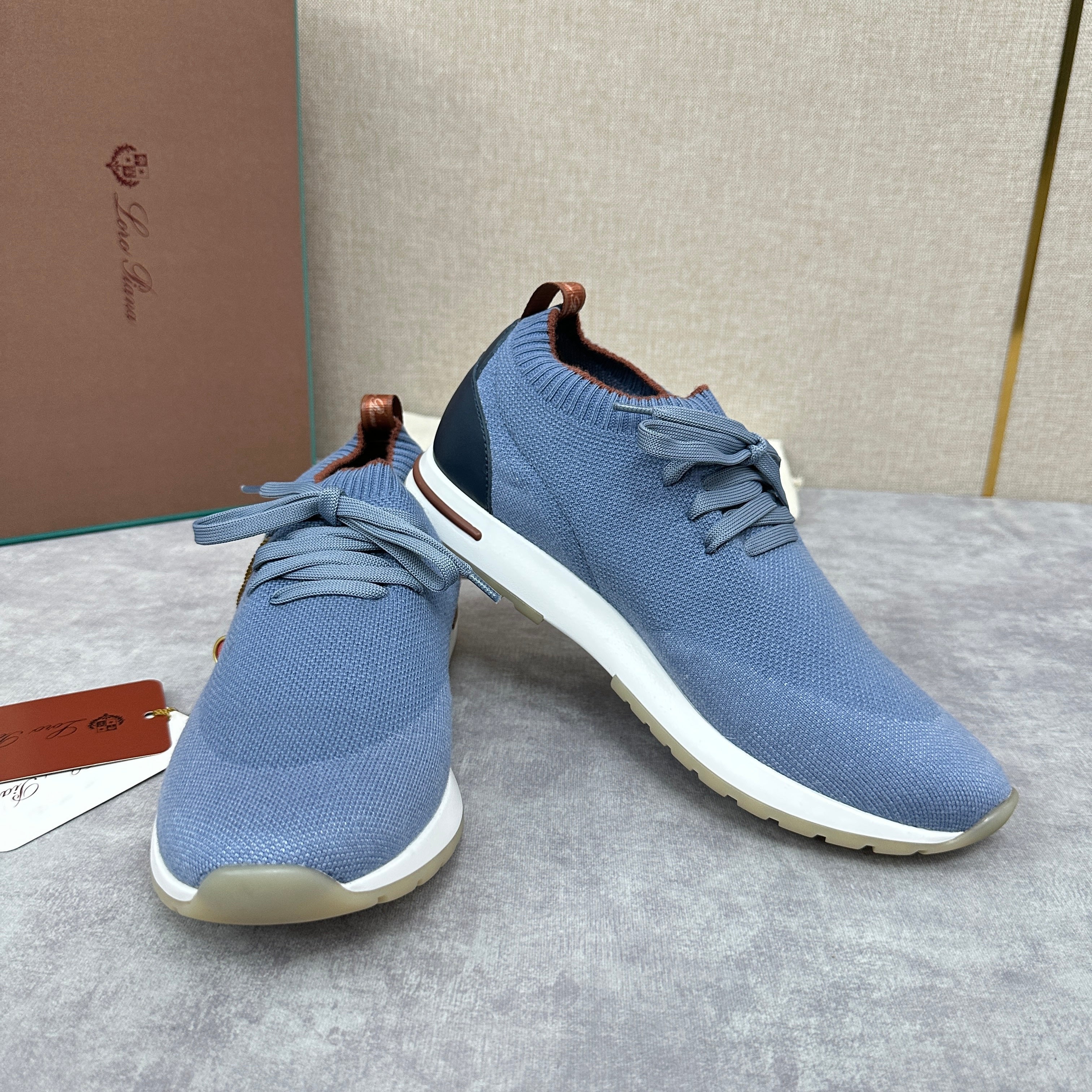 Blue, grey and Black Shoes