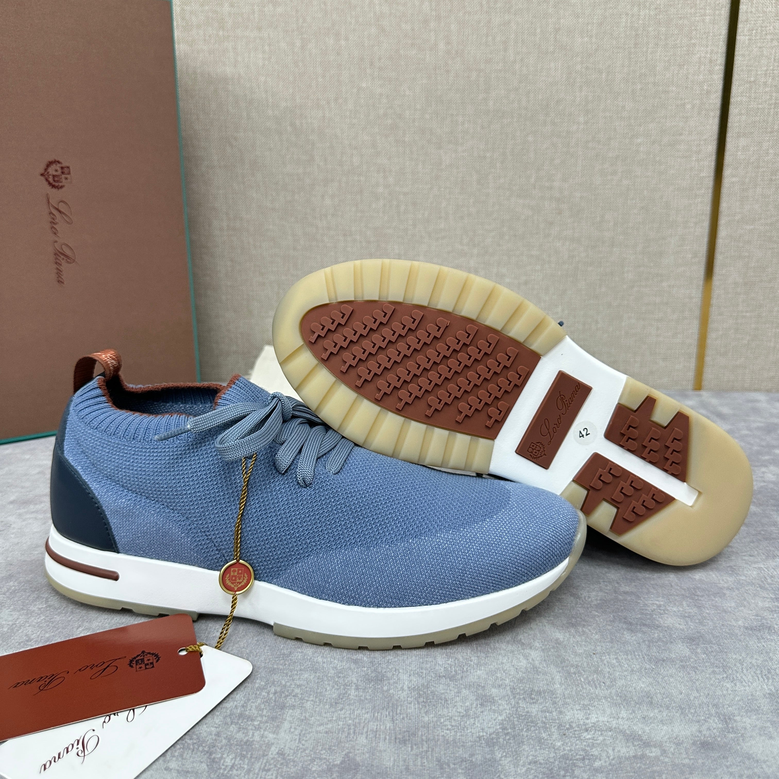 Blue, grey and Black Shoes