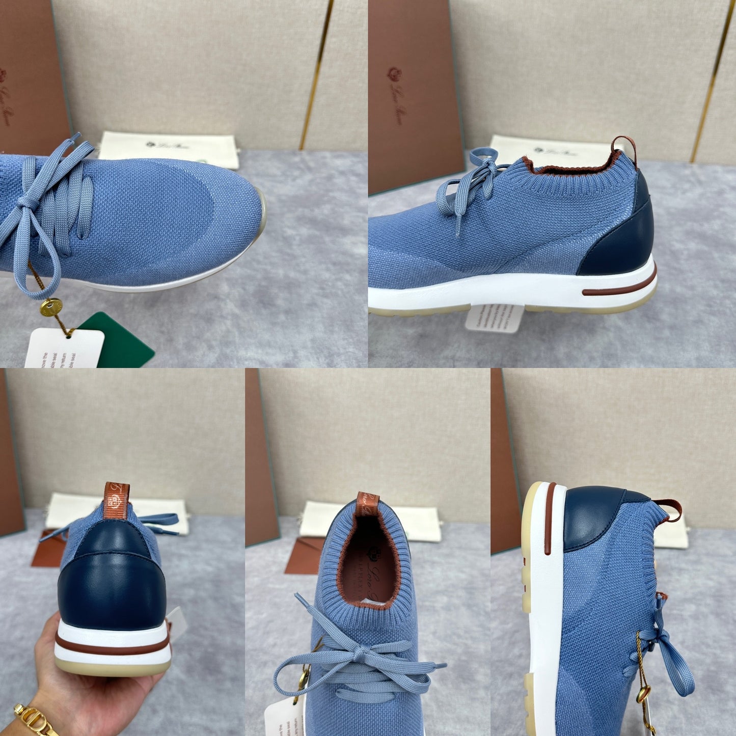 Blue, grey and Black Shoes