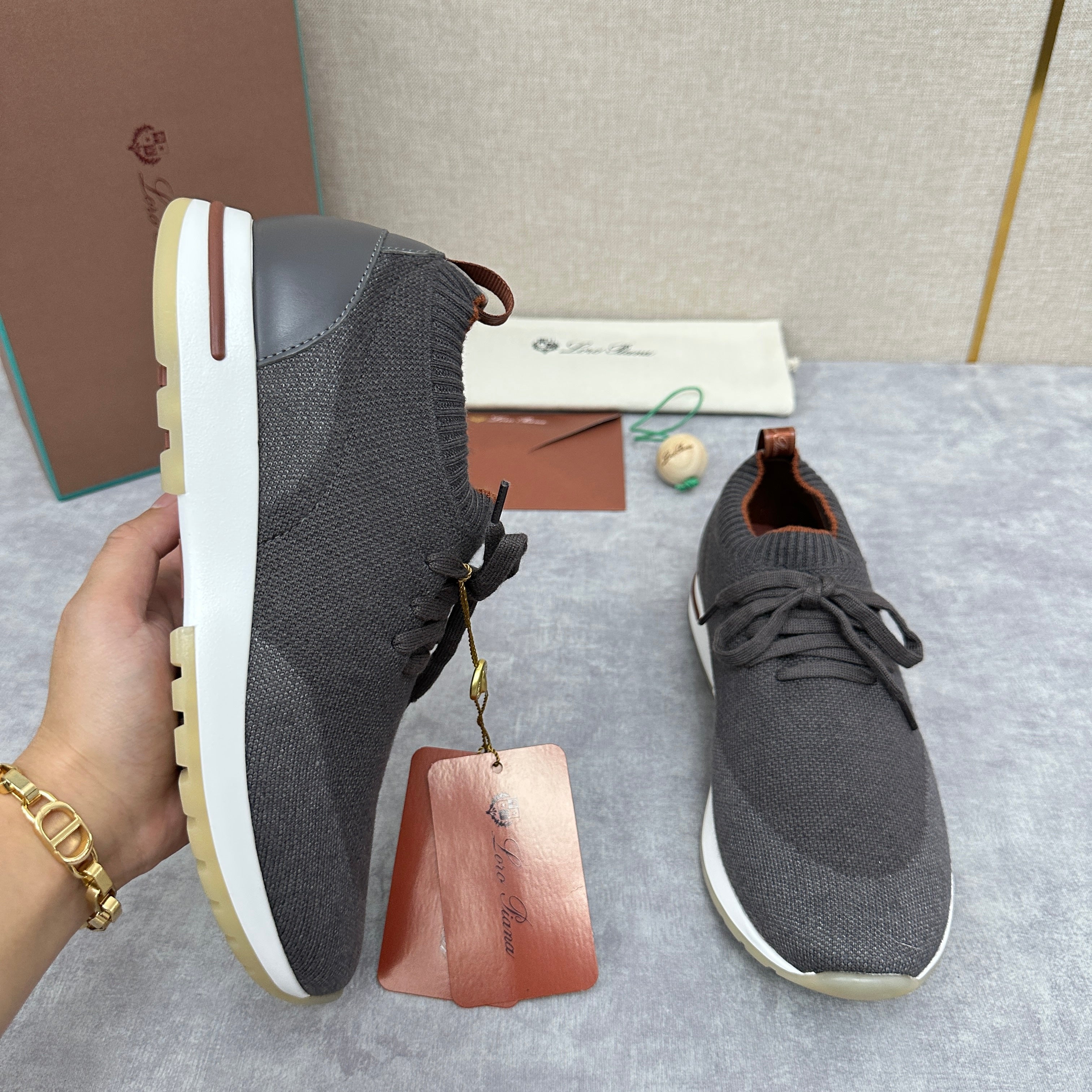 Blue, grey and Black Shoes
