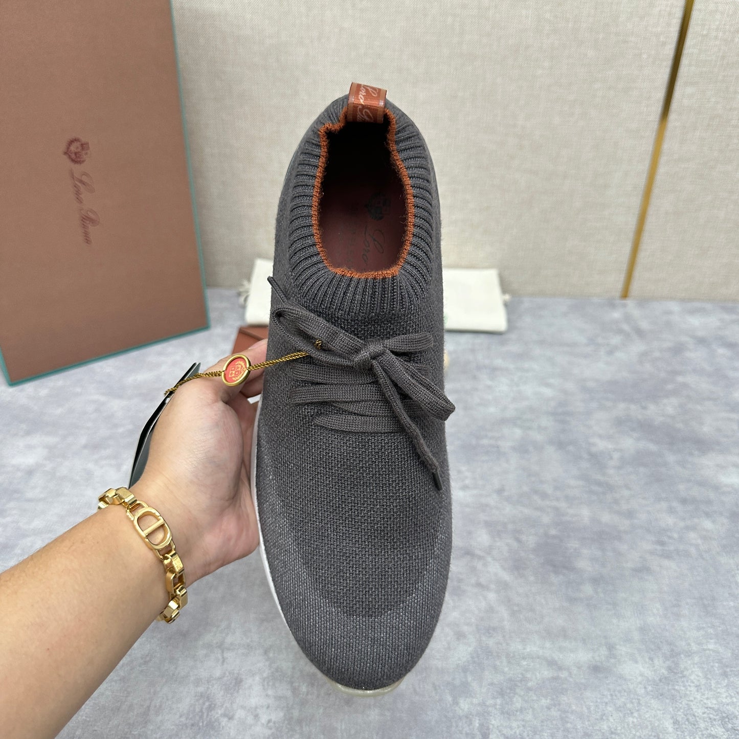 Blue, grey and Black Shoes