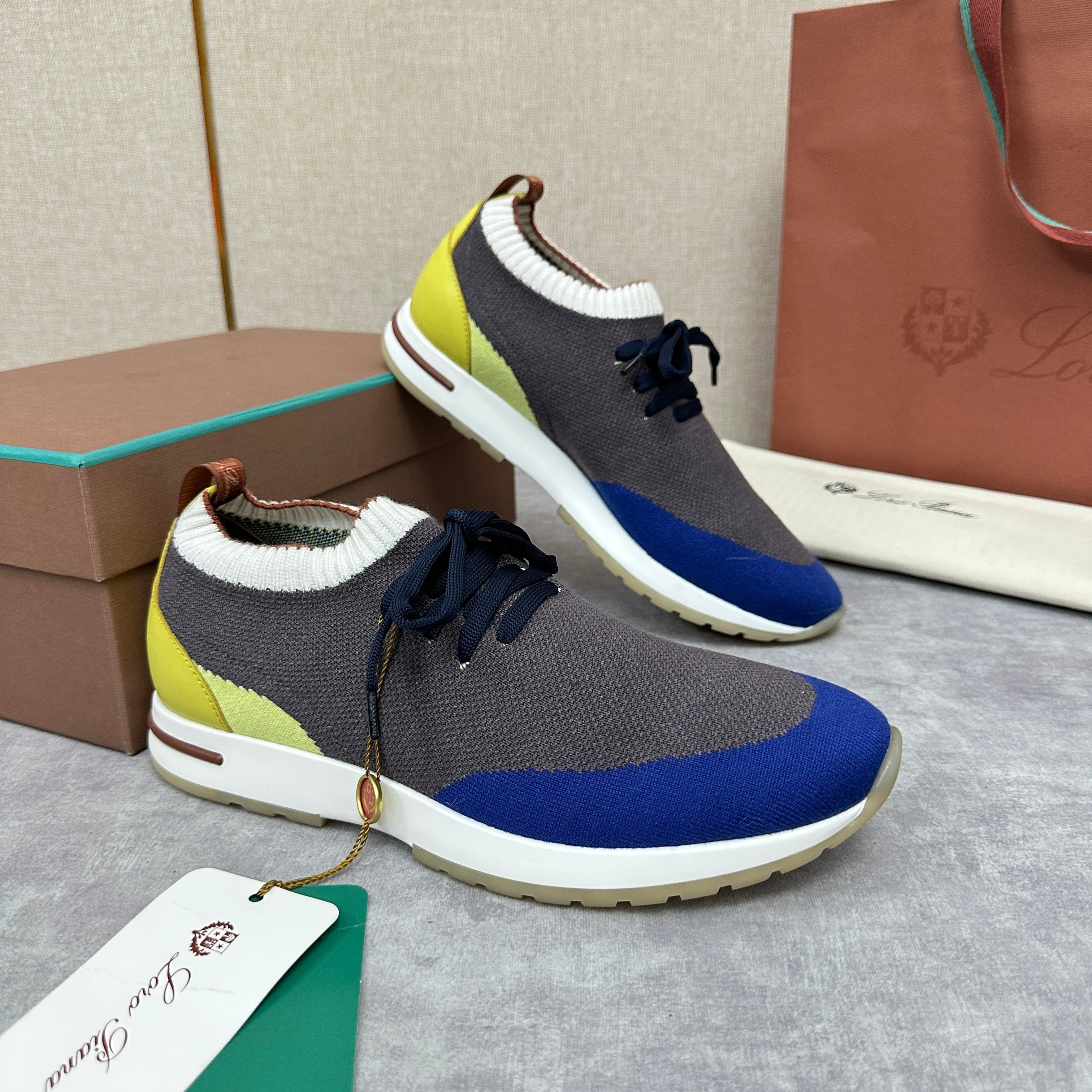 Blue, grey and Black Shoes