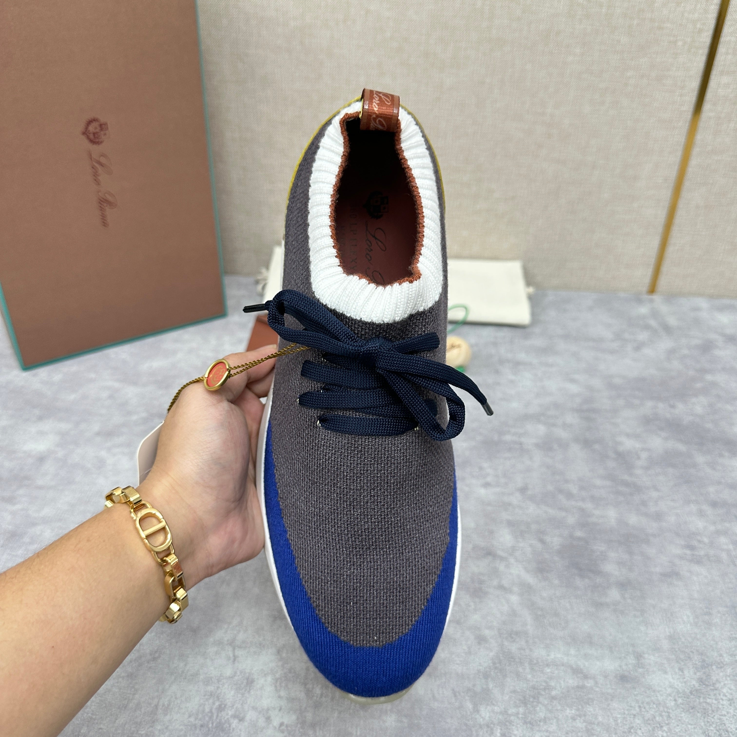 Blue, grey and Black Shoes