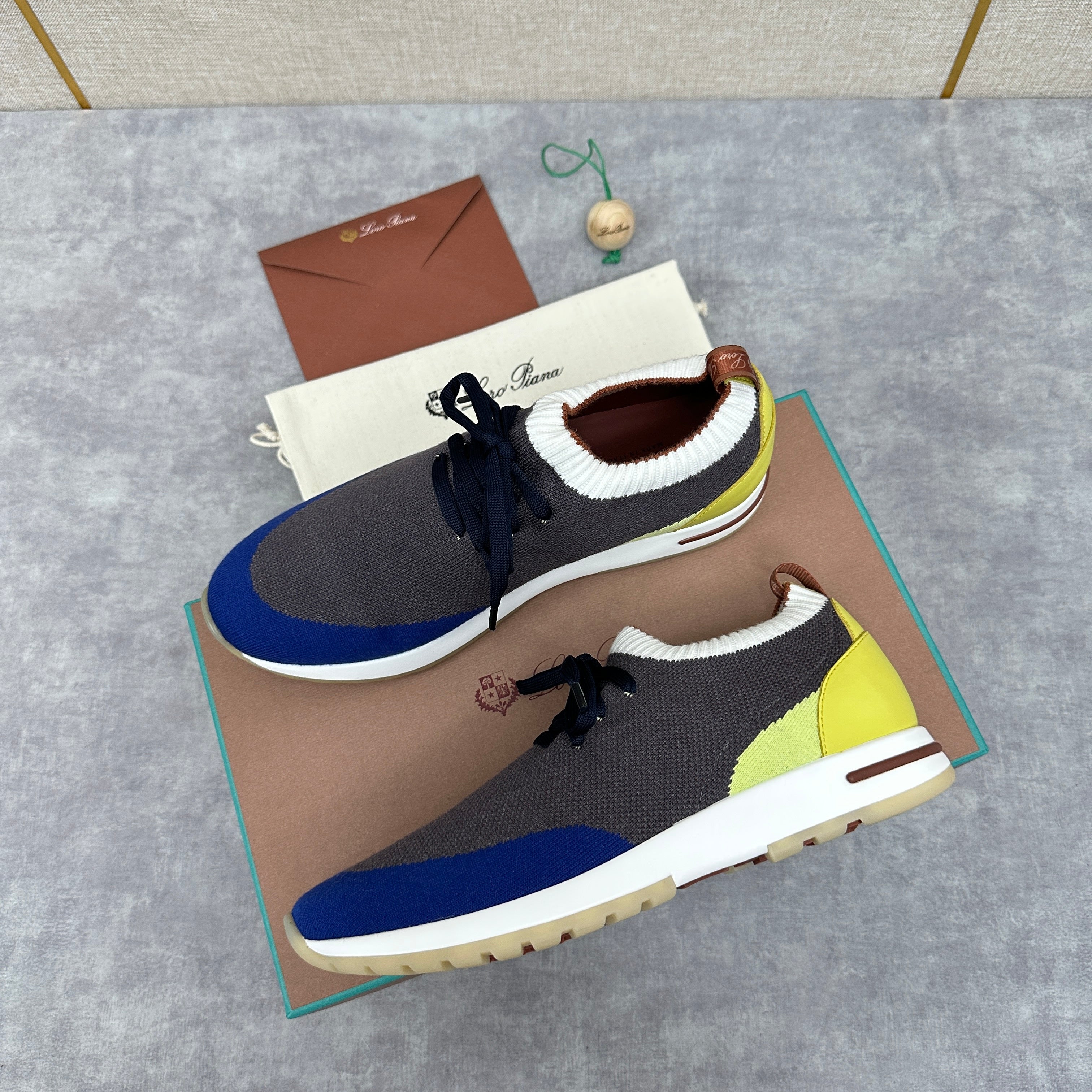 Blue, grey and Black Shoes