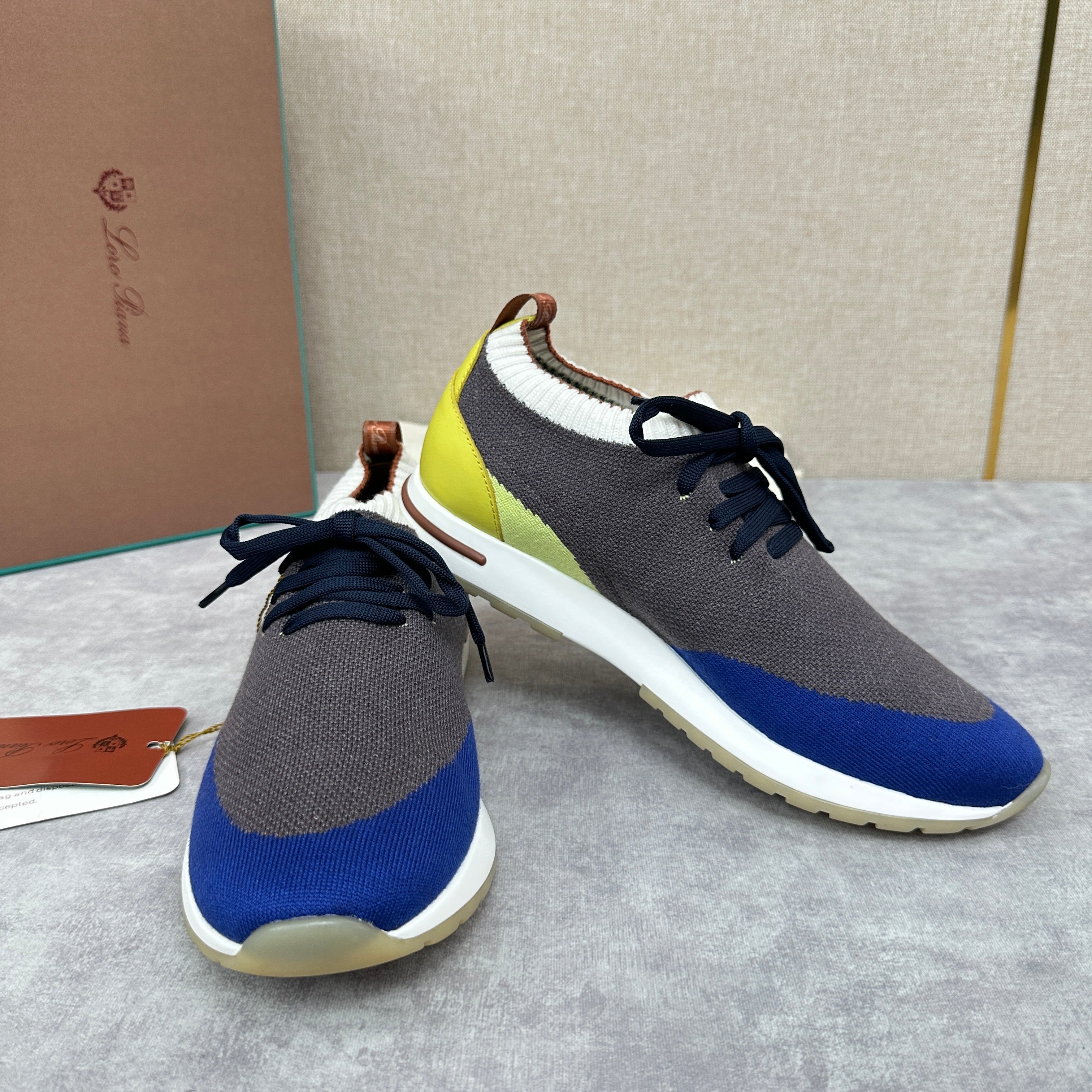 Blue, grey and Black Shoes